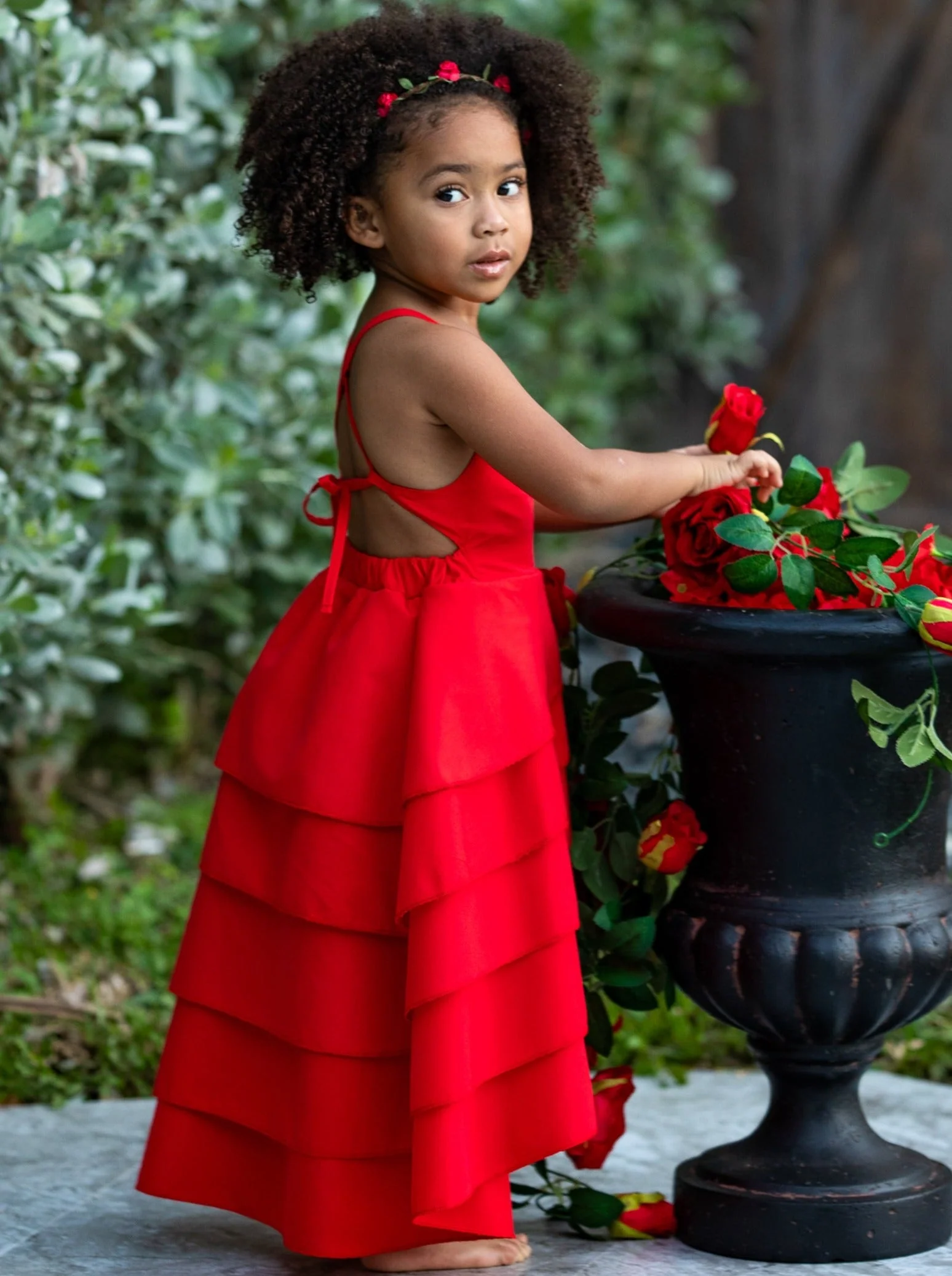 Pretty Petal Ruby Tiered Dress - Image 8