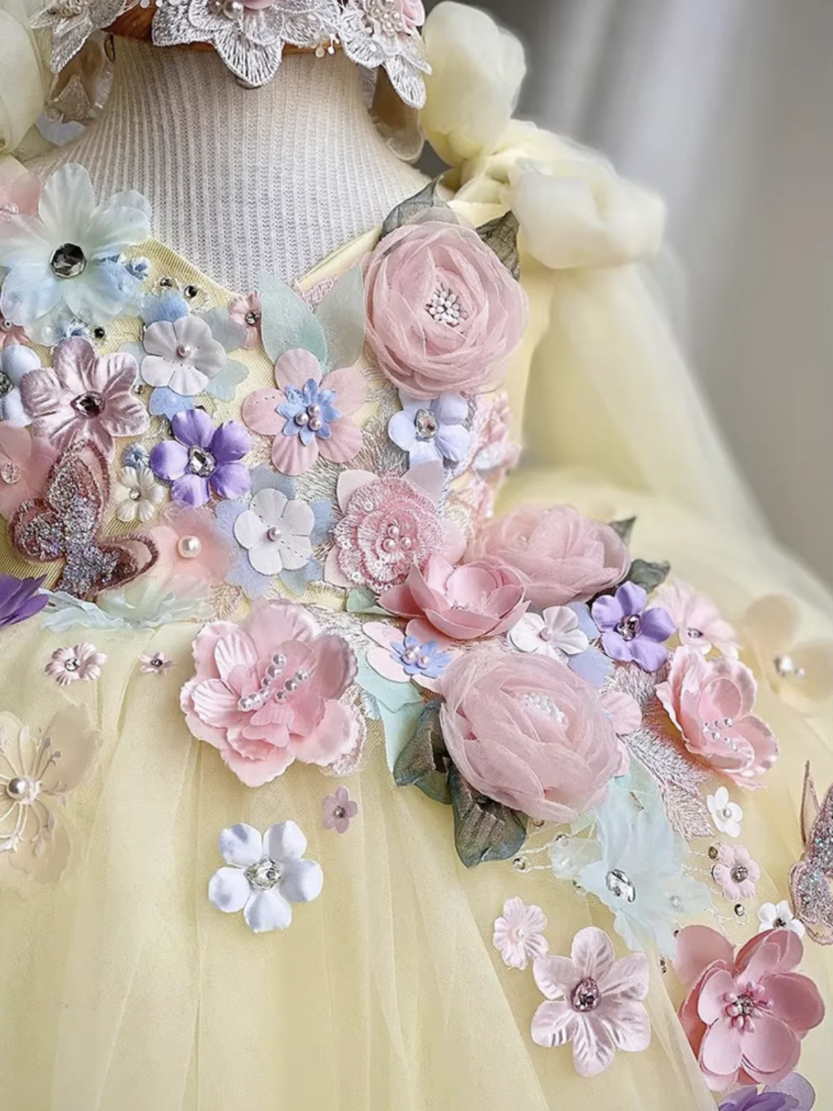 Fairy Inspired Floral Tulle Dress - Image 3