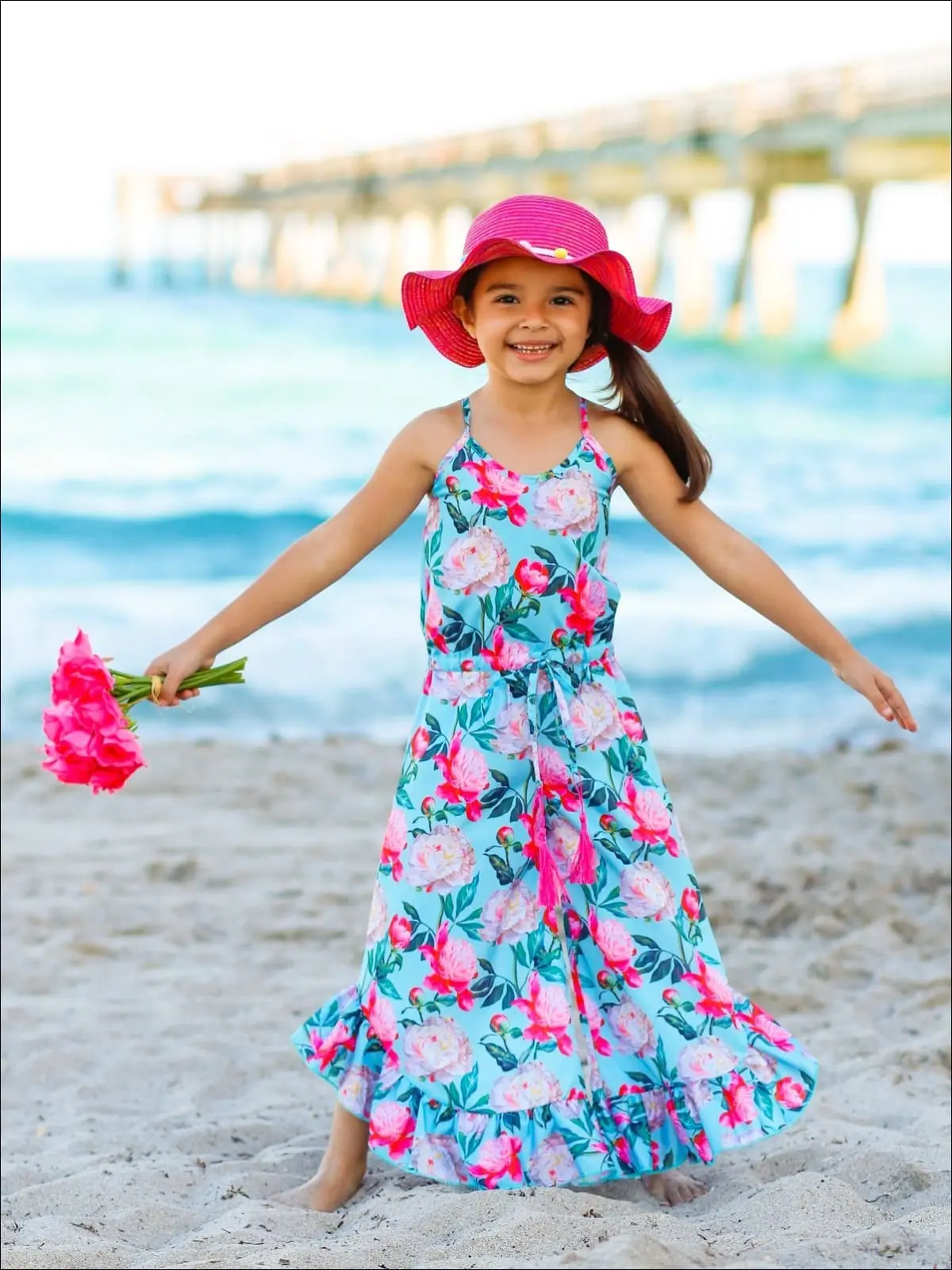Spring Beauty Drawstring Ruffled Palazzo Jumpsuit - Image 5