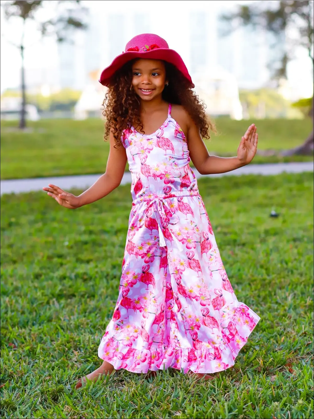 Spring Beauty Drawstring Ruffled Palazzo Jumpsuit - Image 6