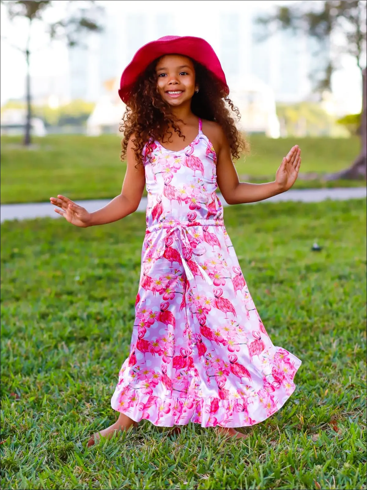 Spring Beauty Drawstring Ruffled Palazzo Jumpsuit - Image 8