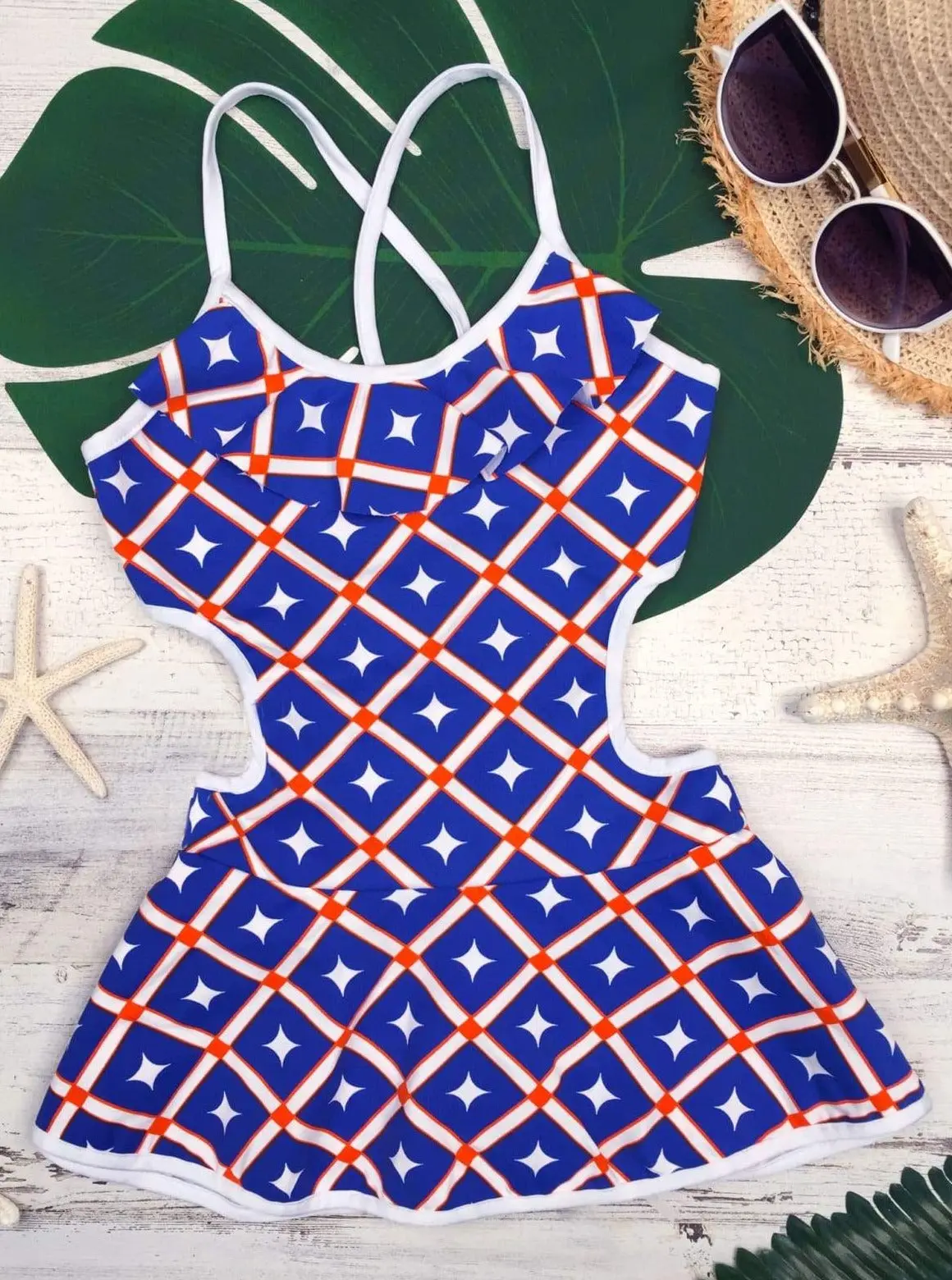 Retro Girl One Piece Swimsuit - Image 3