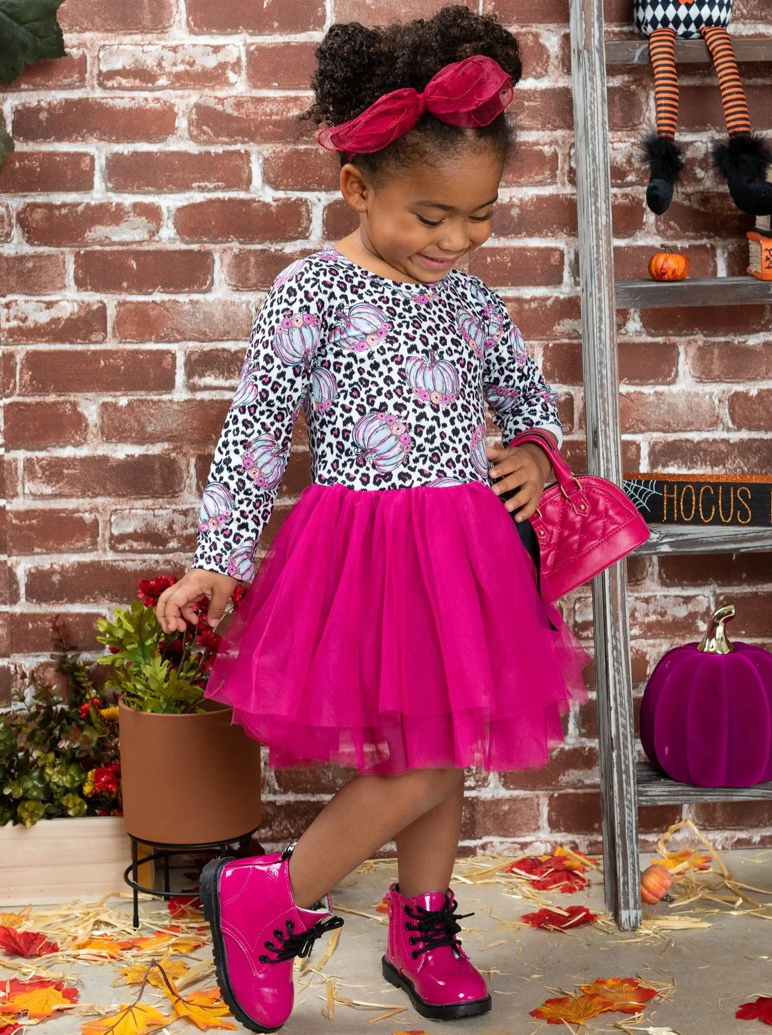 Leopardlicious Pumpkin Tutu Dress - Image 2