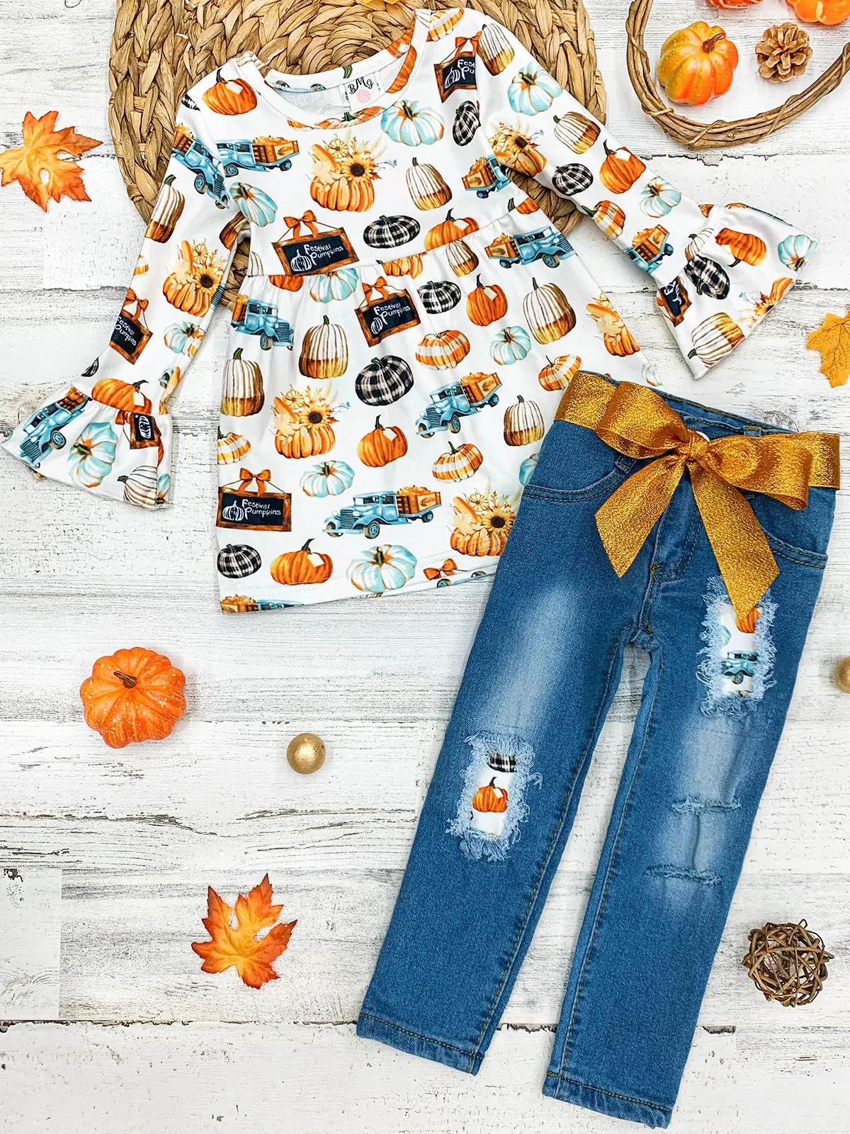 Get Pumped Patched Jeans Set - Image 3