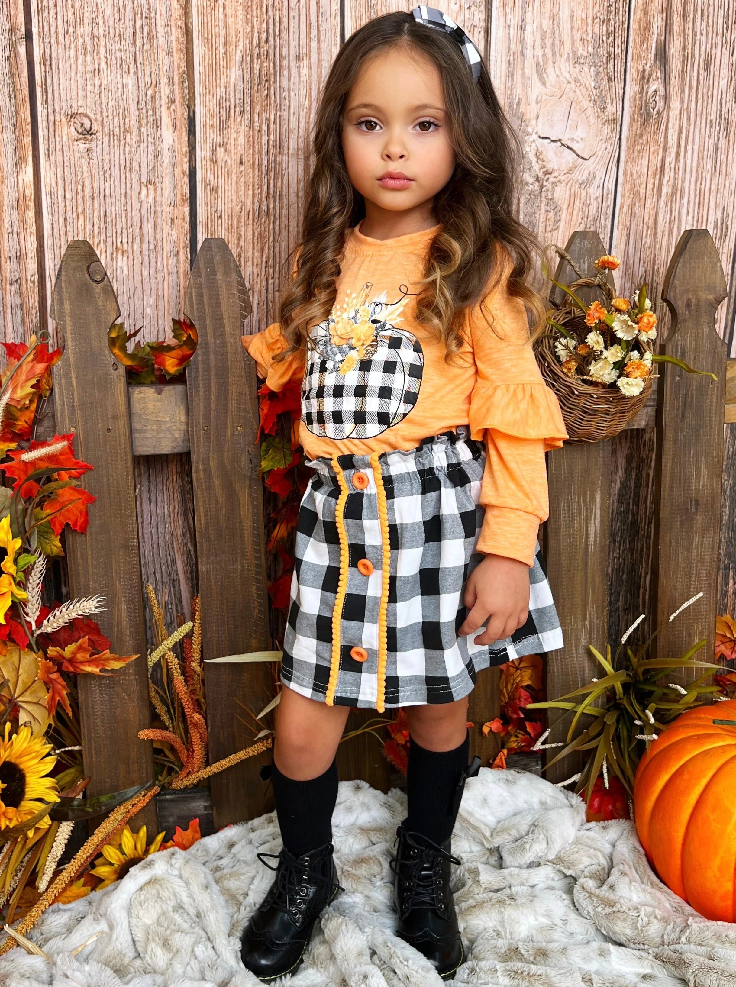 Ahead of the Carve Plaid Skirt Set - Image 2