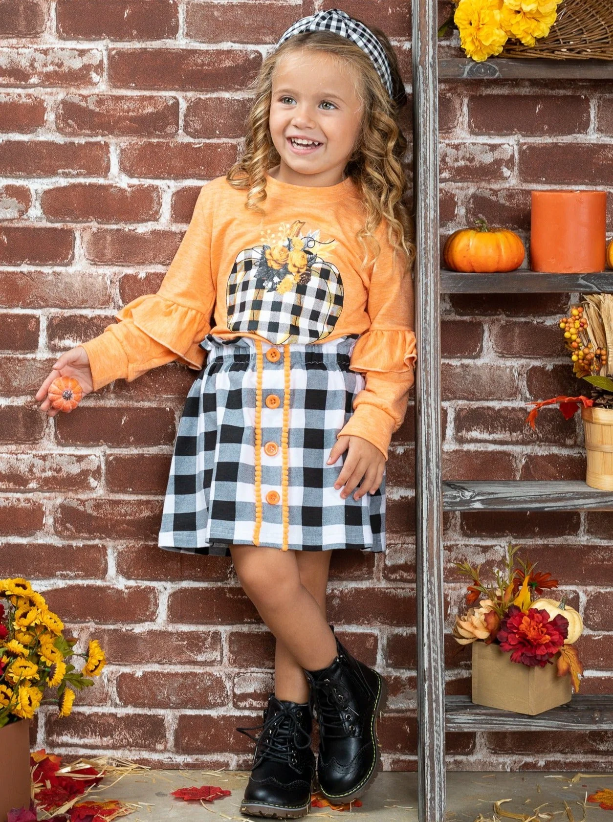 Ahead of the Carve Plaid Skirt Set - Image 4
