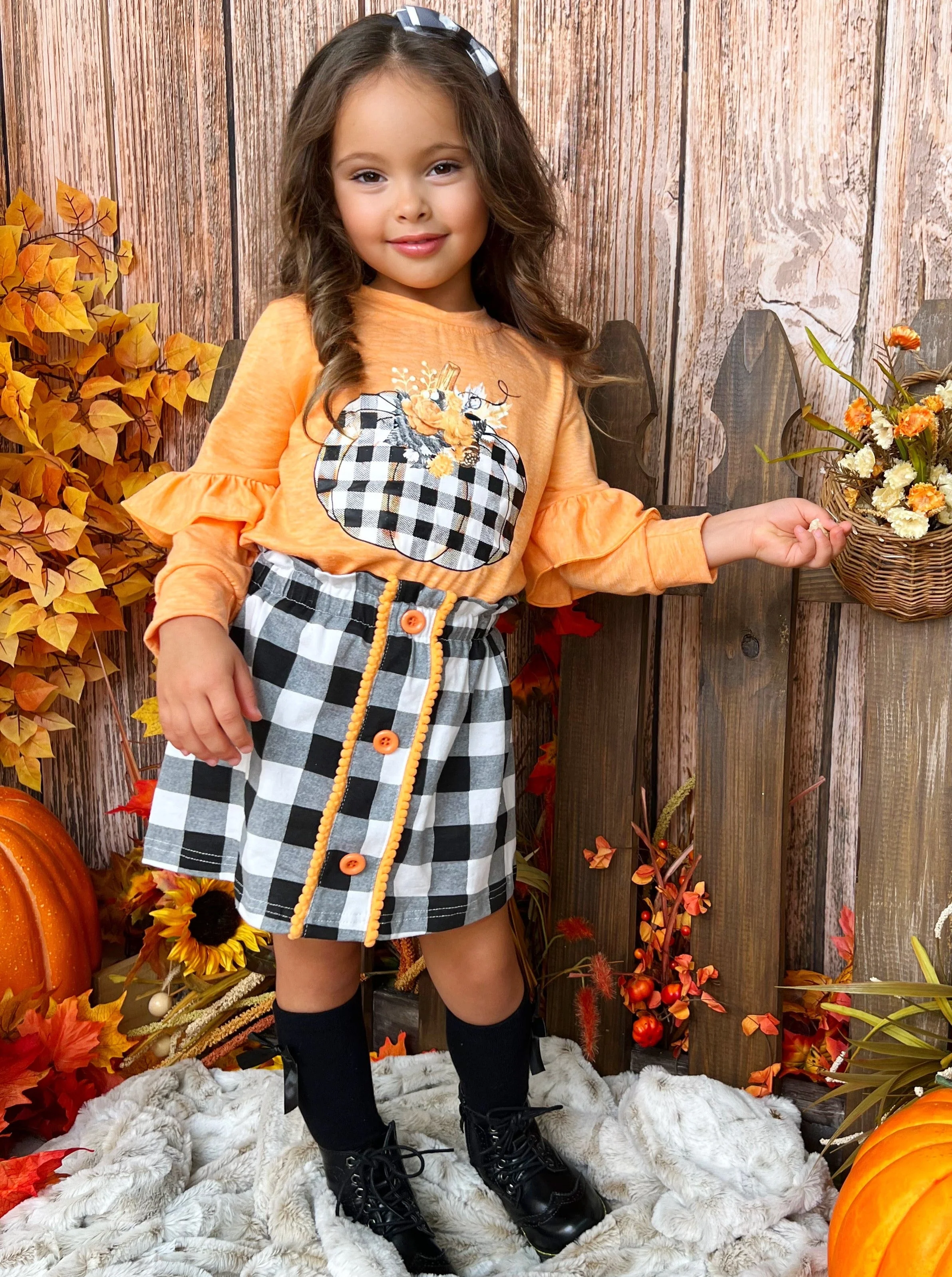 Ahead of the Carve Plaid Skirt Set - Image 5