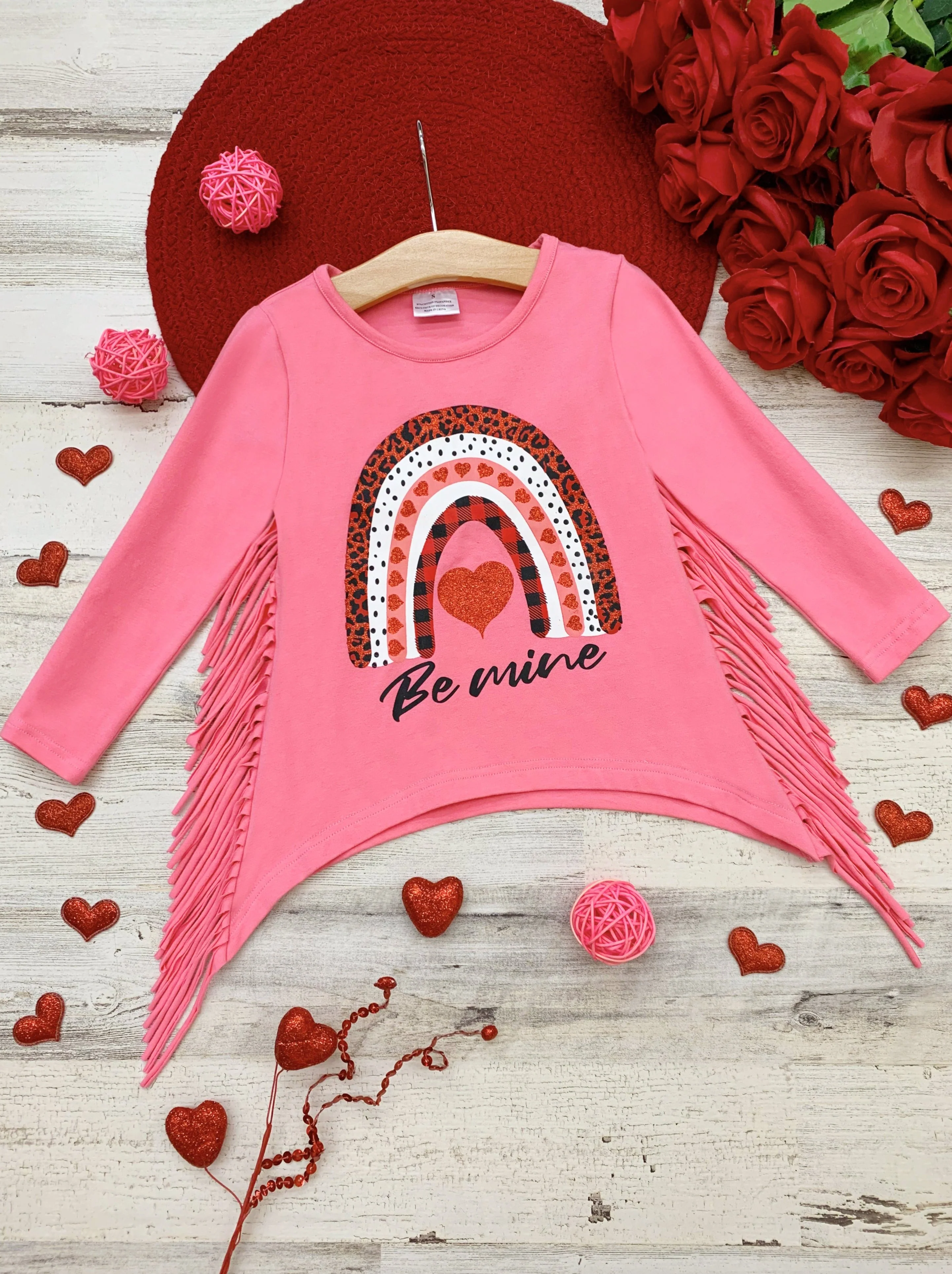 Rainbow Be Mine Shark Tooth Fringe Top - Image 5