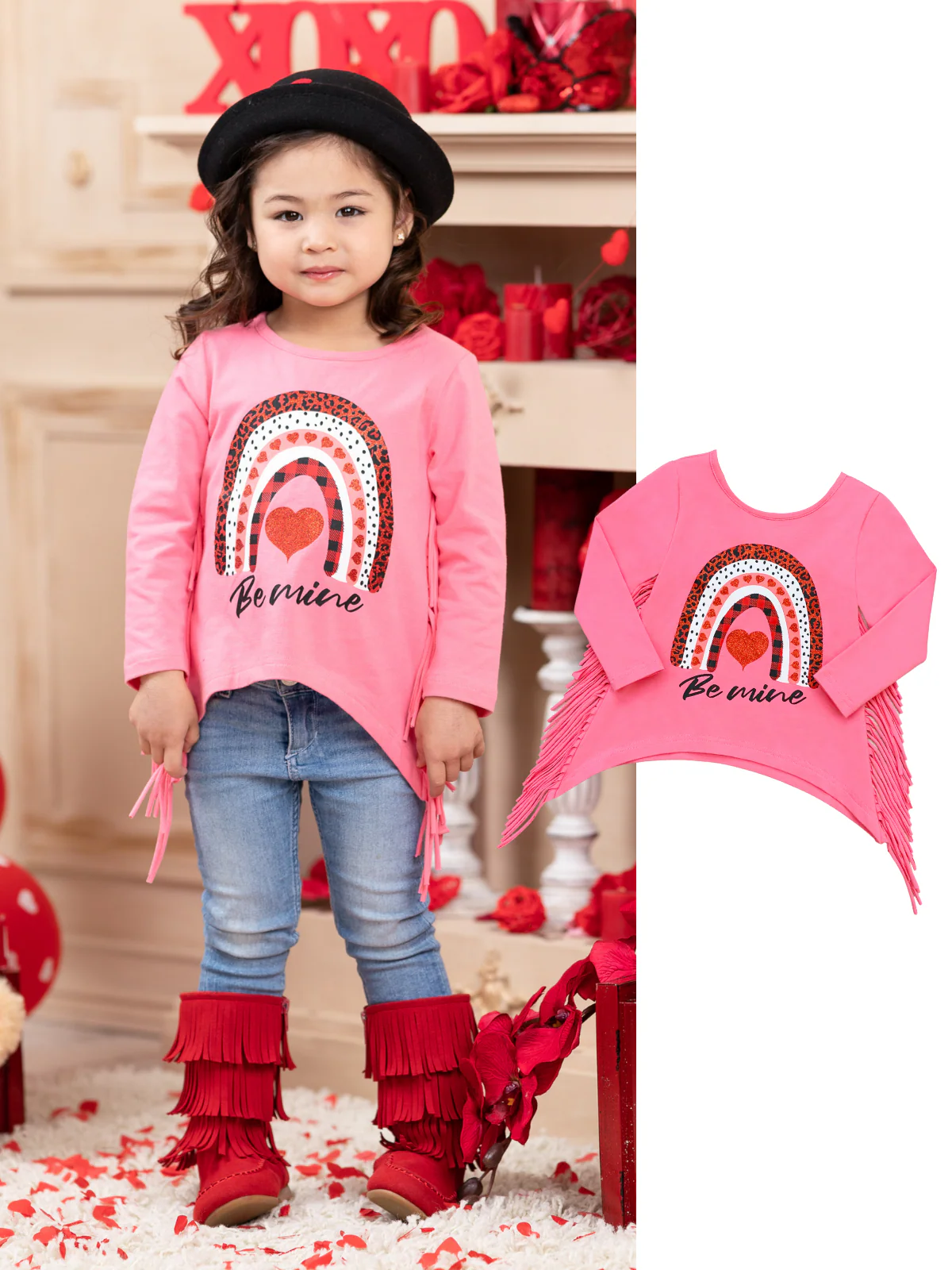 Rainbow Be Mine Shark Tooth Fringe Top - Image 8