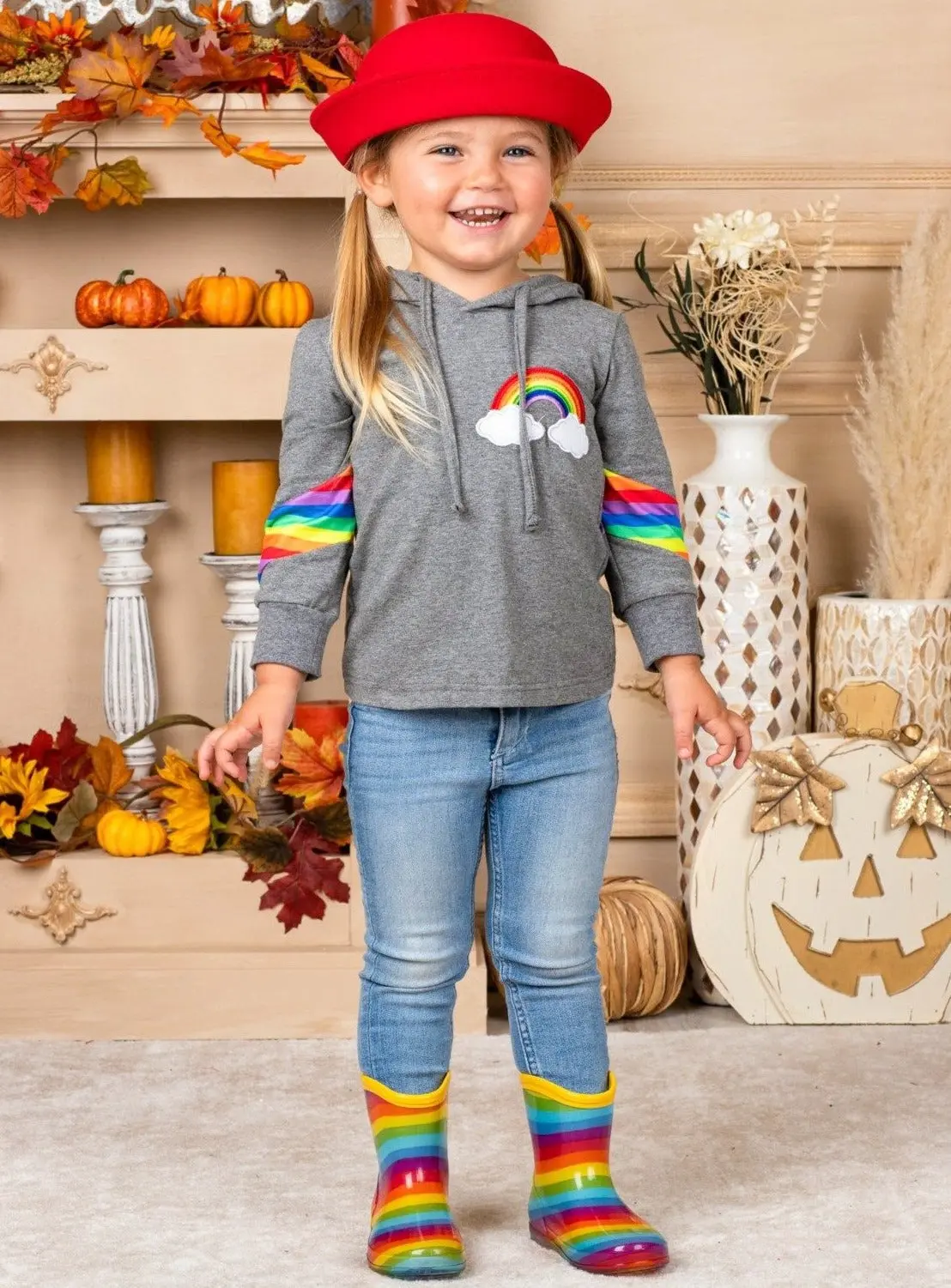 Rainbow Babe Long Sleeve Hooded Top - Image 2