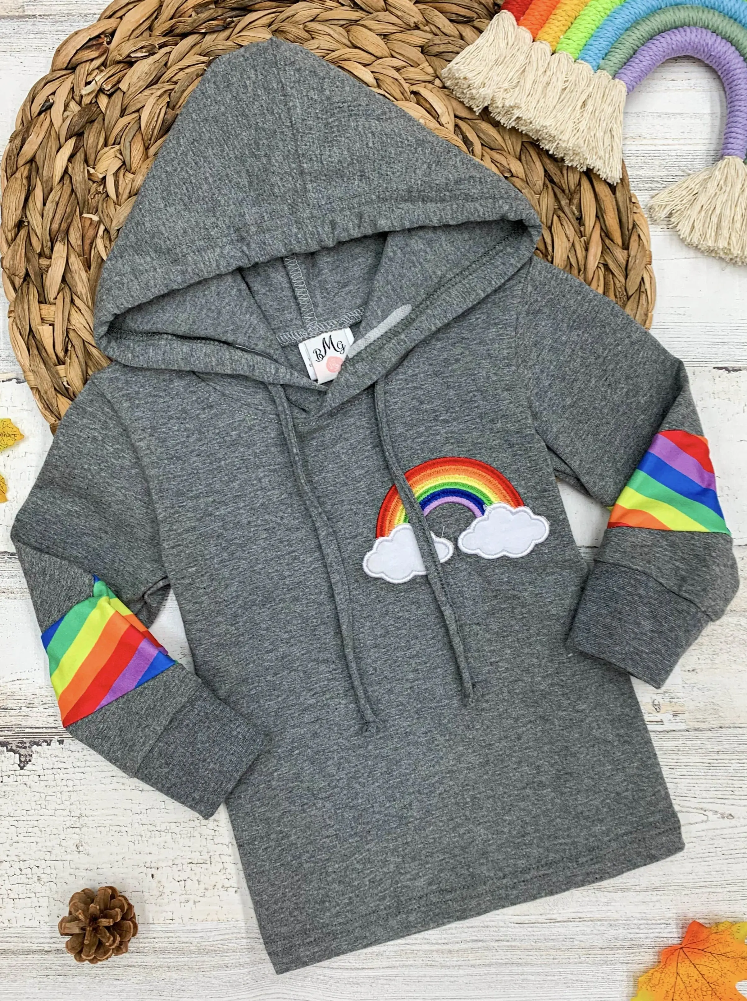 Rainbow Babe Long Sleeve Hooded Top - Image 3