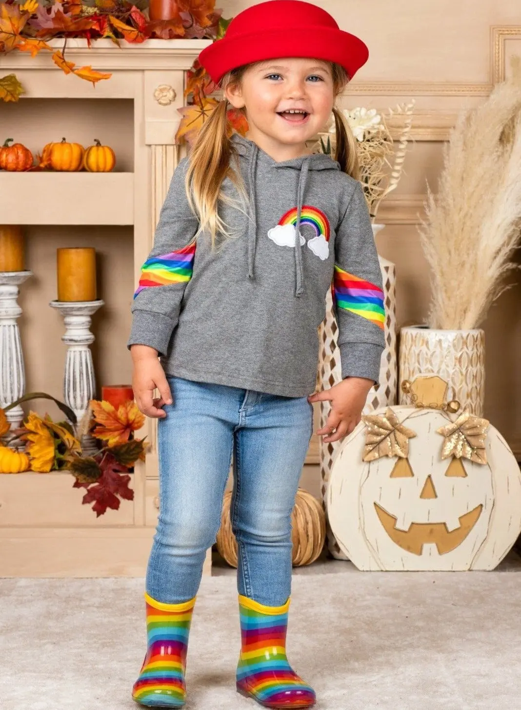Rainbow Babe Long Sleeve Hooded Top - Image 4