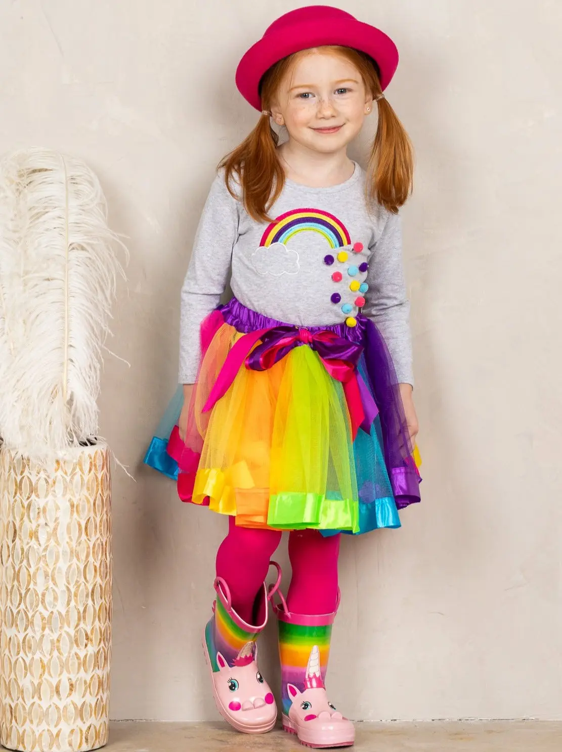 Rainbow Twirl Tutu Skirt Set - Image 5