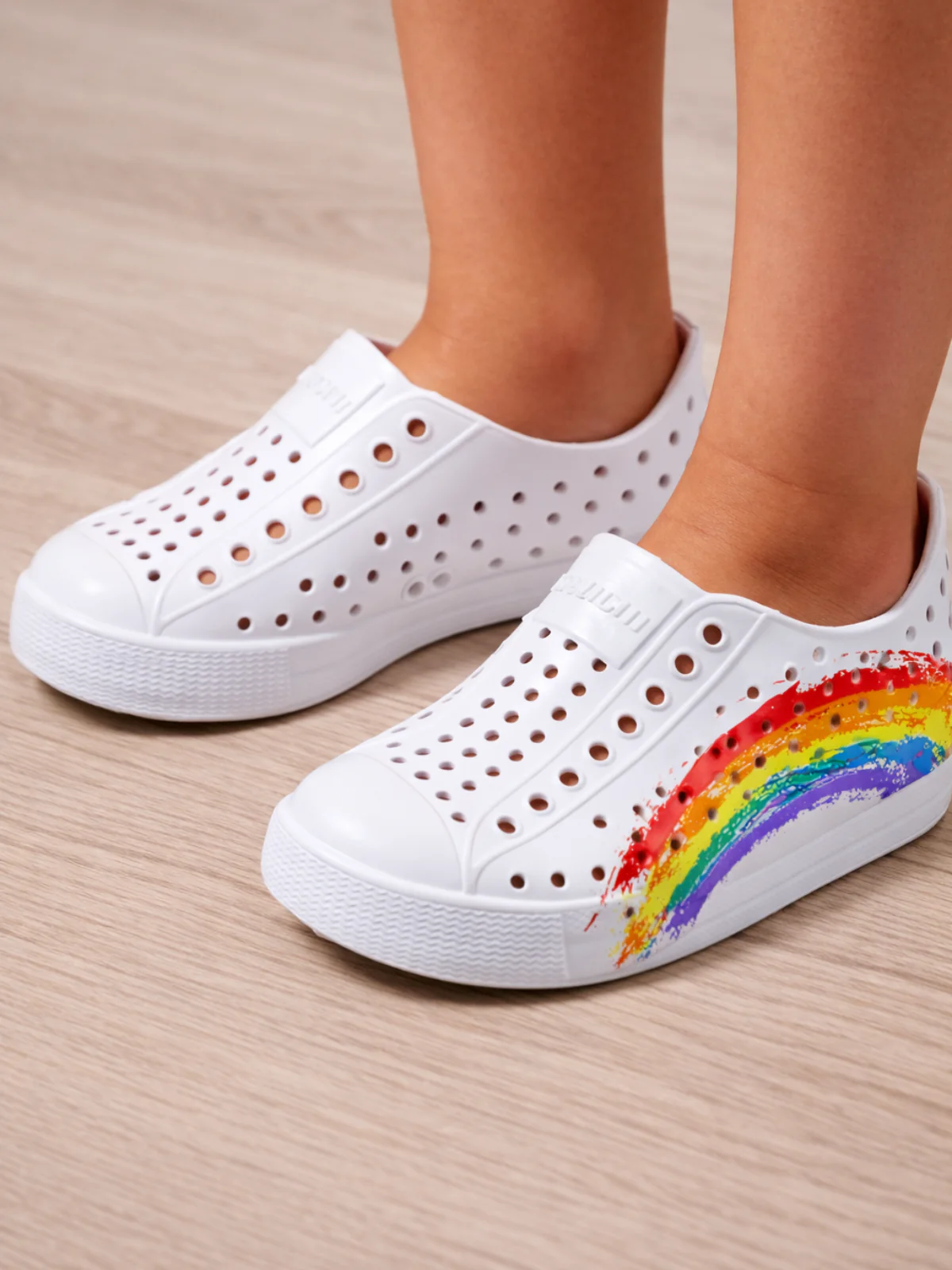 Girls Rainbow Splash Slip-On Shoes By Liv and Mia - Image 3