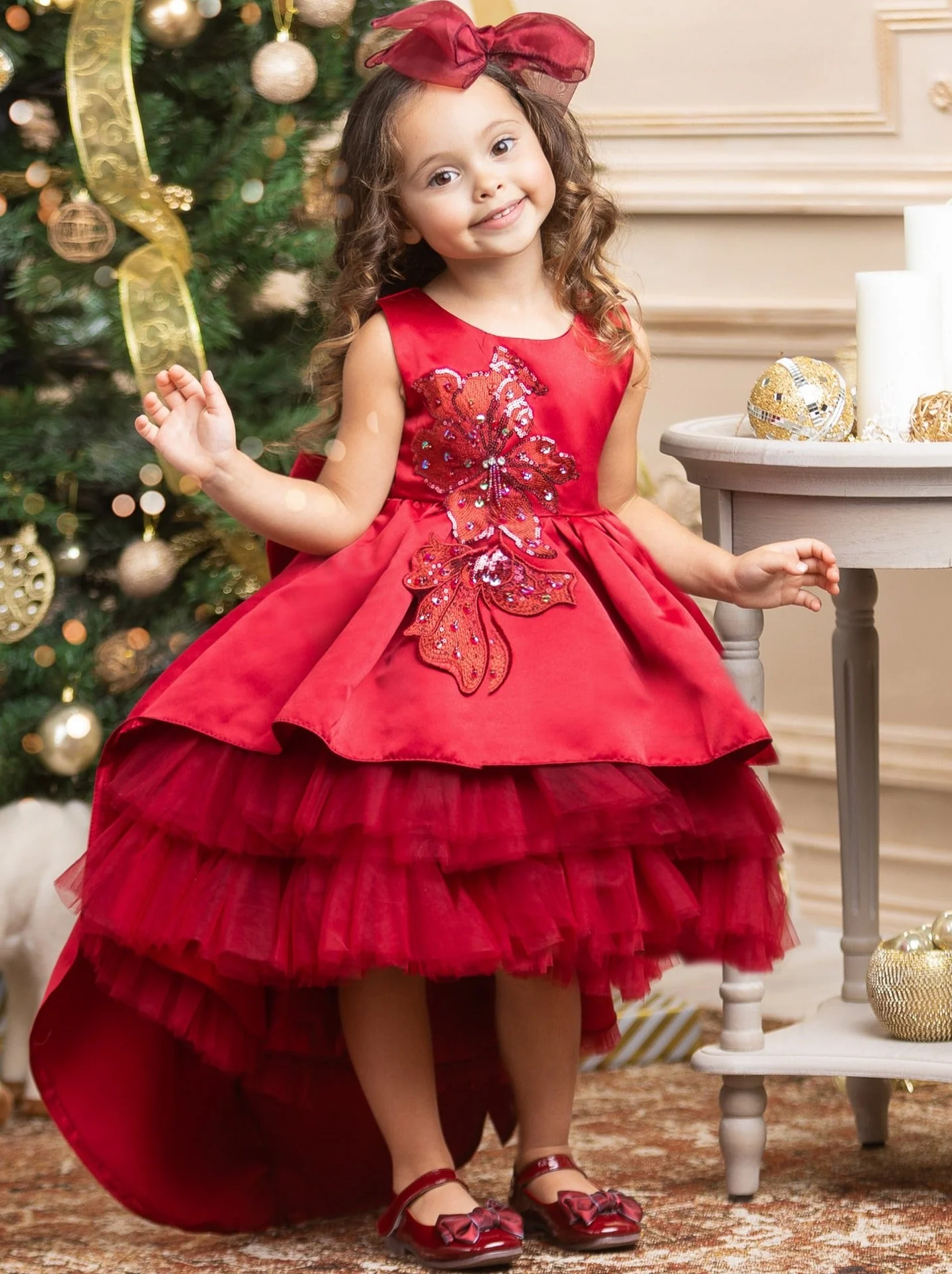 Ready to Twirl Hi-Lo Layered Holiday Dress - Image 6