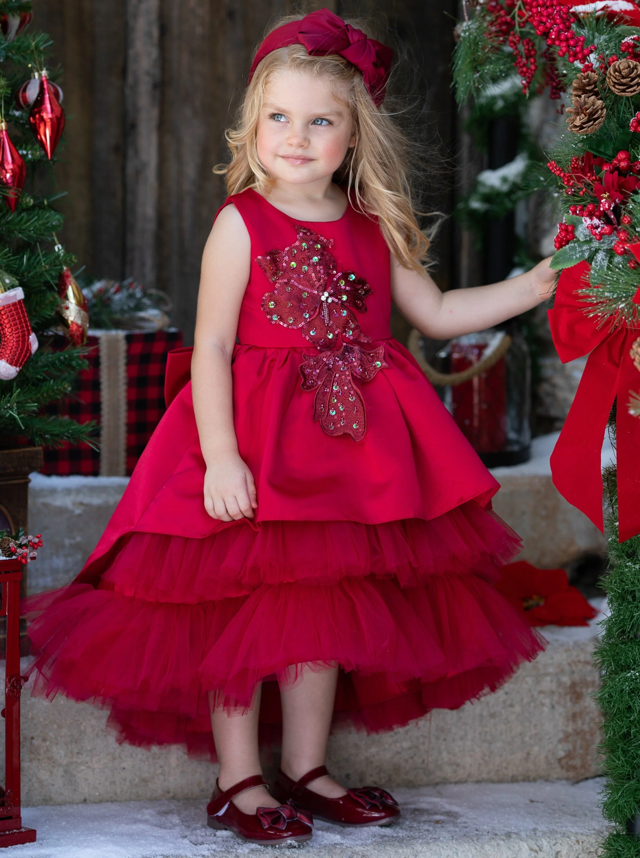 Ready to Twirl Hi-Lo Layered Holiday Dress - Image 7