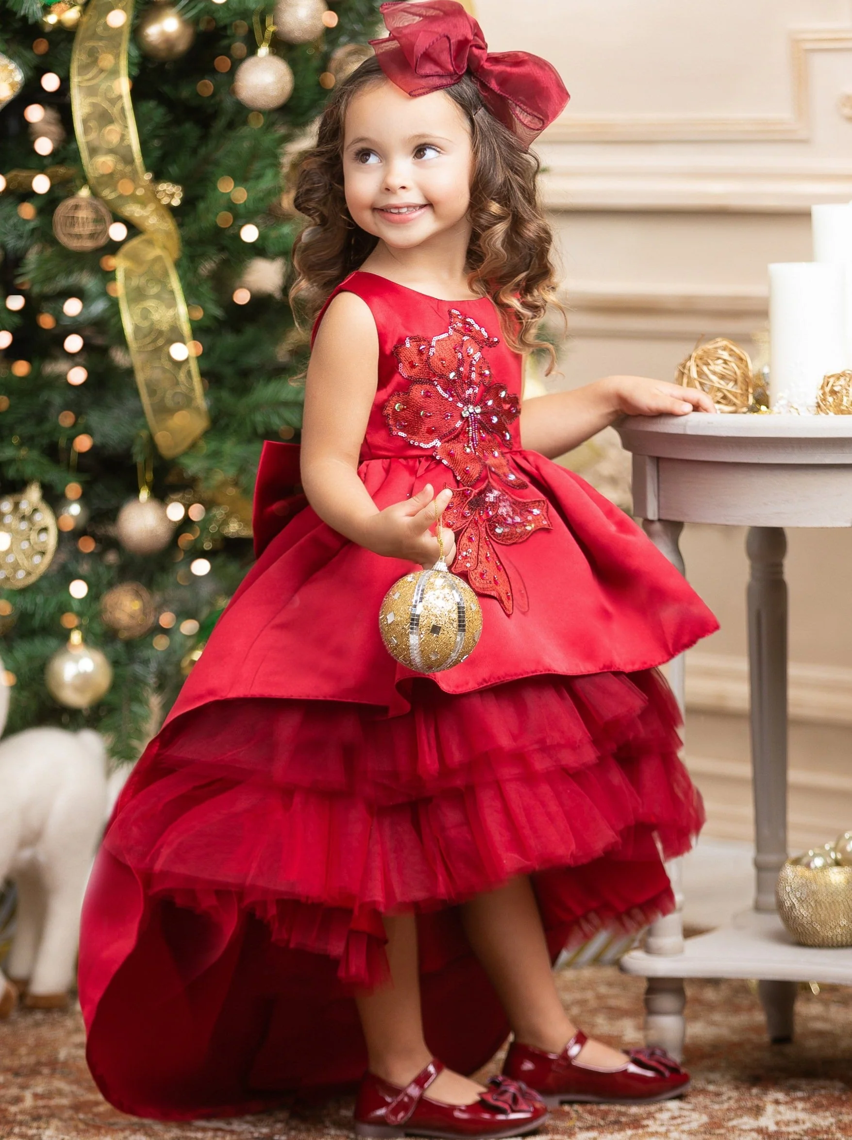 Ready to Twirl Hi-Lo Layered Holiday Dress - Image 8