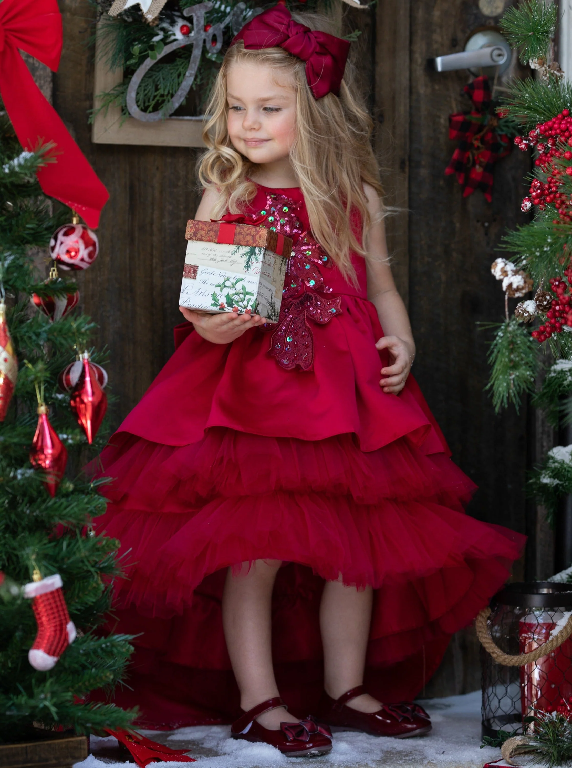 Ready to Twirl Hi-Lo Layered Holiday Dress - Image 9