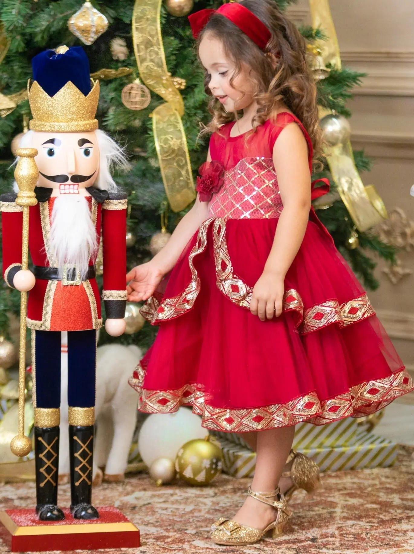Made To Sparkle Embroidered Tulle Holiday Dress - Image 3