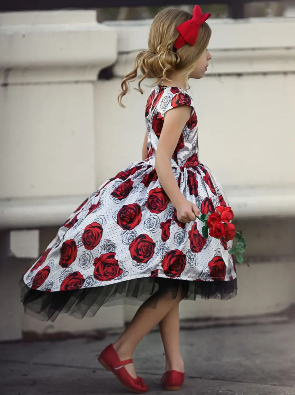 Evening In Paris Cap Sleeve Hi-Lo Tulle Dress - Image 4