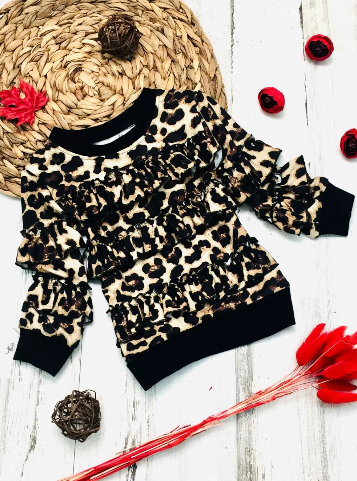 Girls Cuffed Ruffled Sweater - Image 7