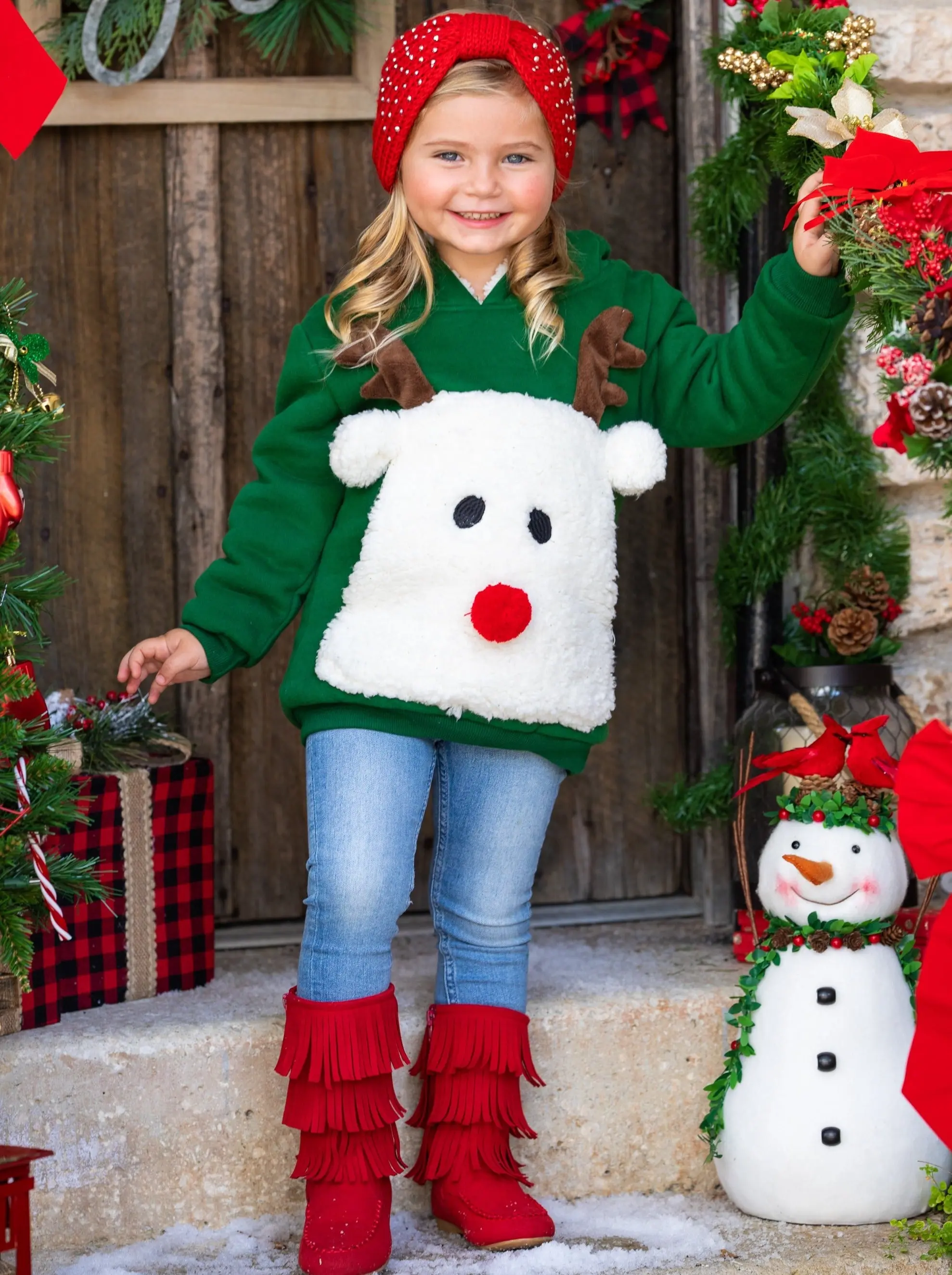 Warm and Cozy Fleece Lined Reindeer Hoodie - Image 8