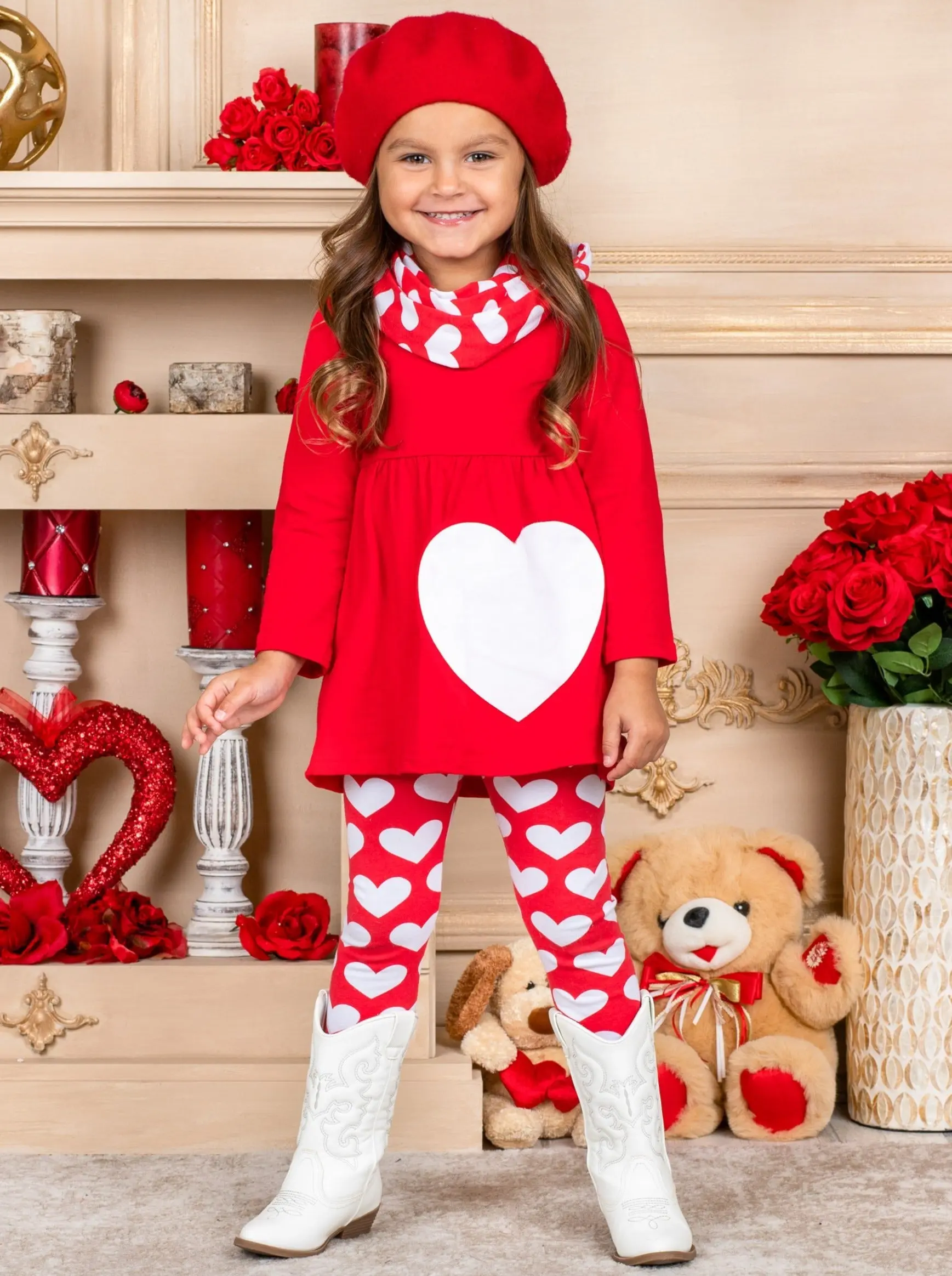 Little Heartbreaker Tunic, Scarf and Legging Set - Image 2