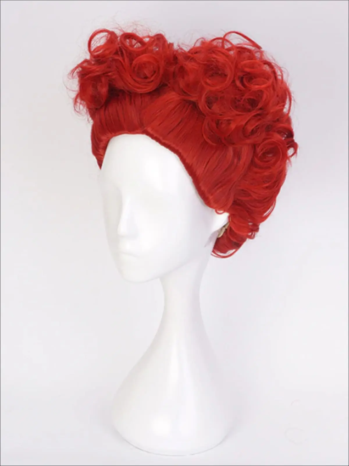 Red Queen of Hearts Short Curls Up-Do Wig - Image 2