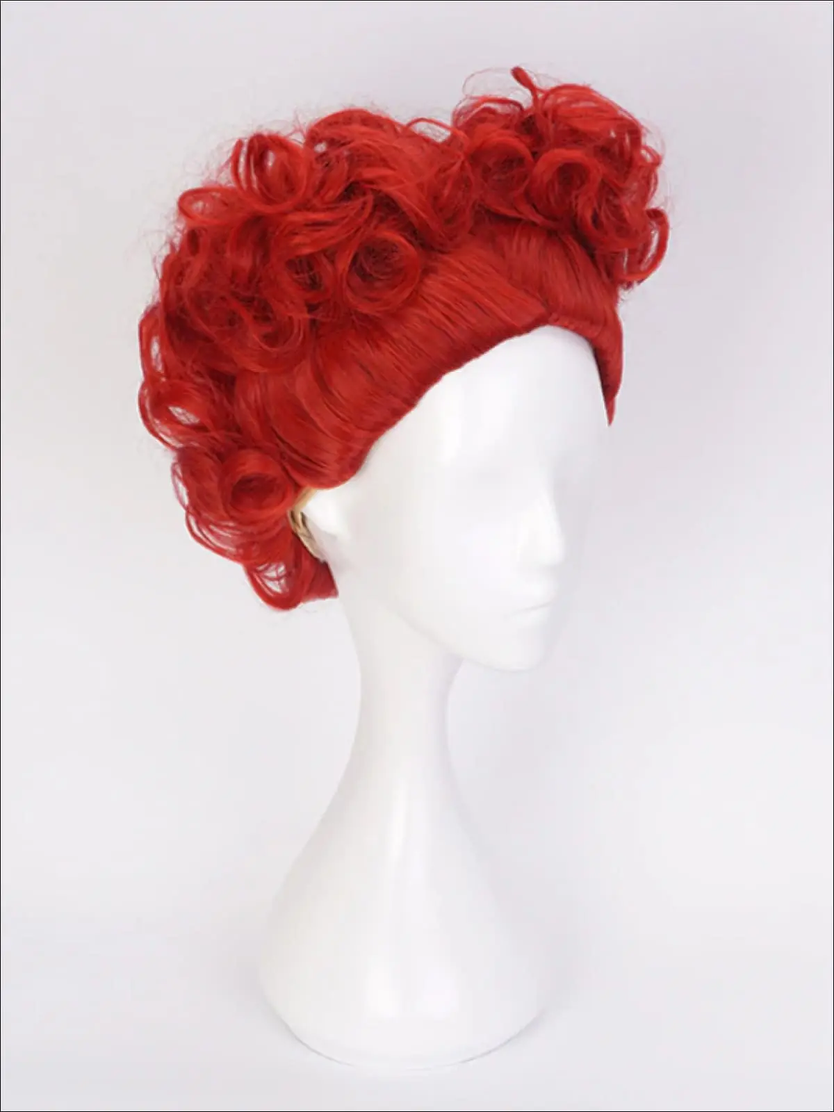 Red Queen of Hearts Short Curls Up-Do Wig - Image 3