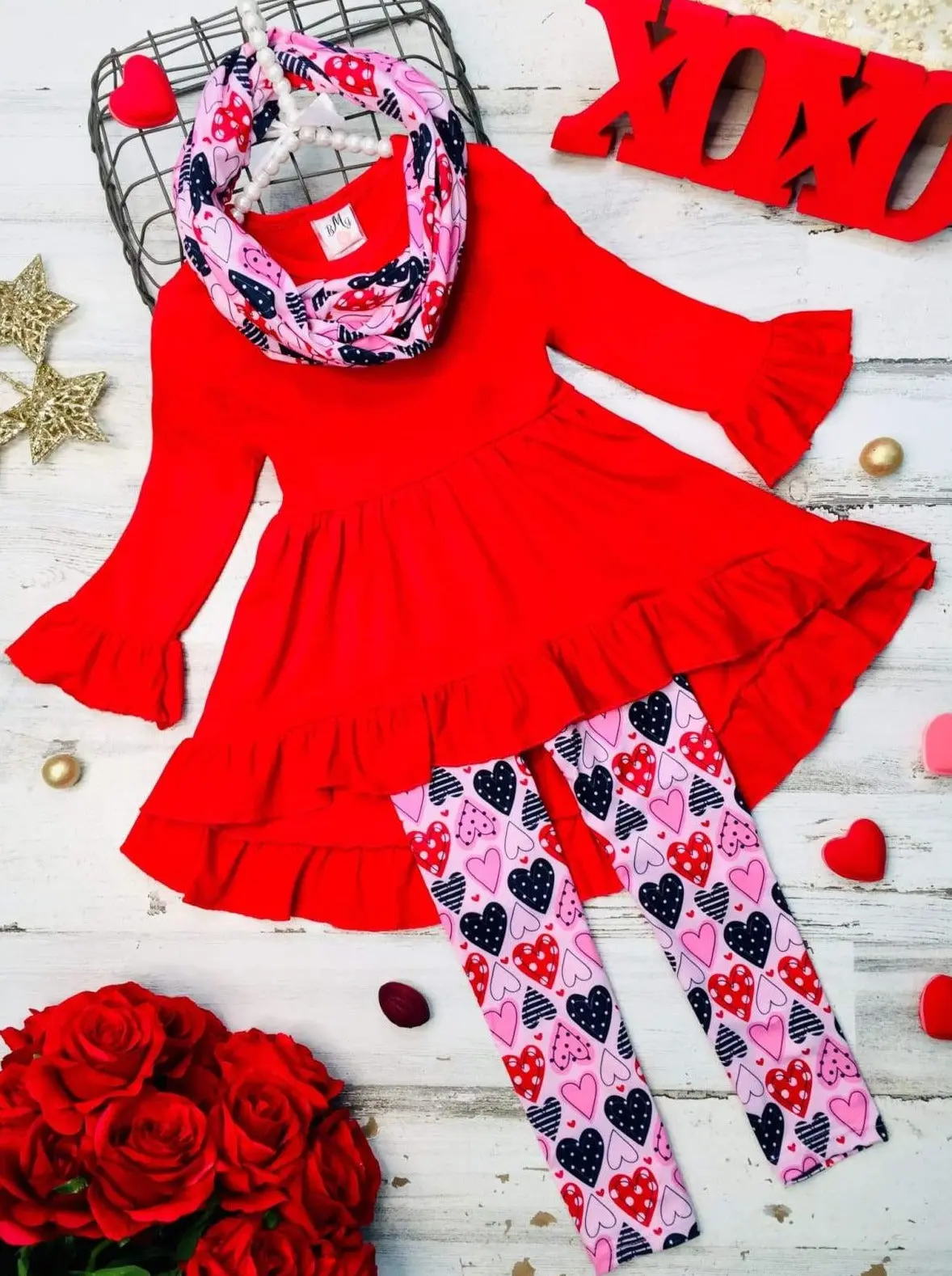 Secret Admirer Tunic, Scarf and Legging Set - Image 4