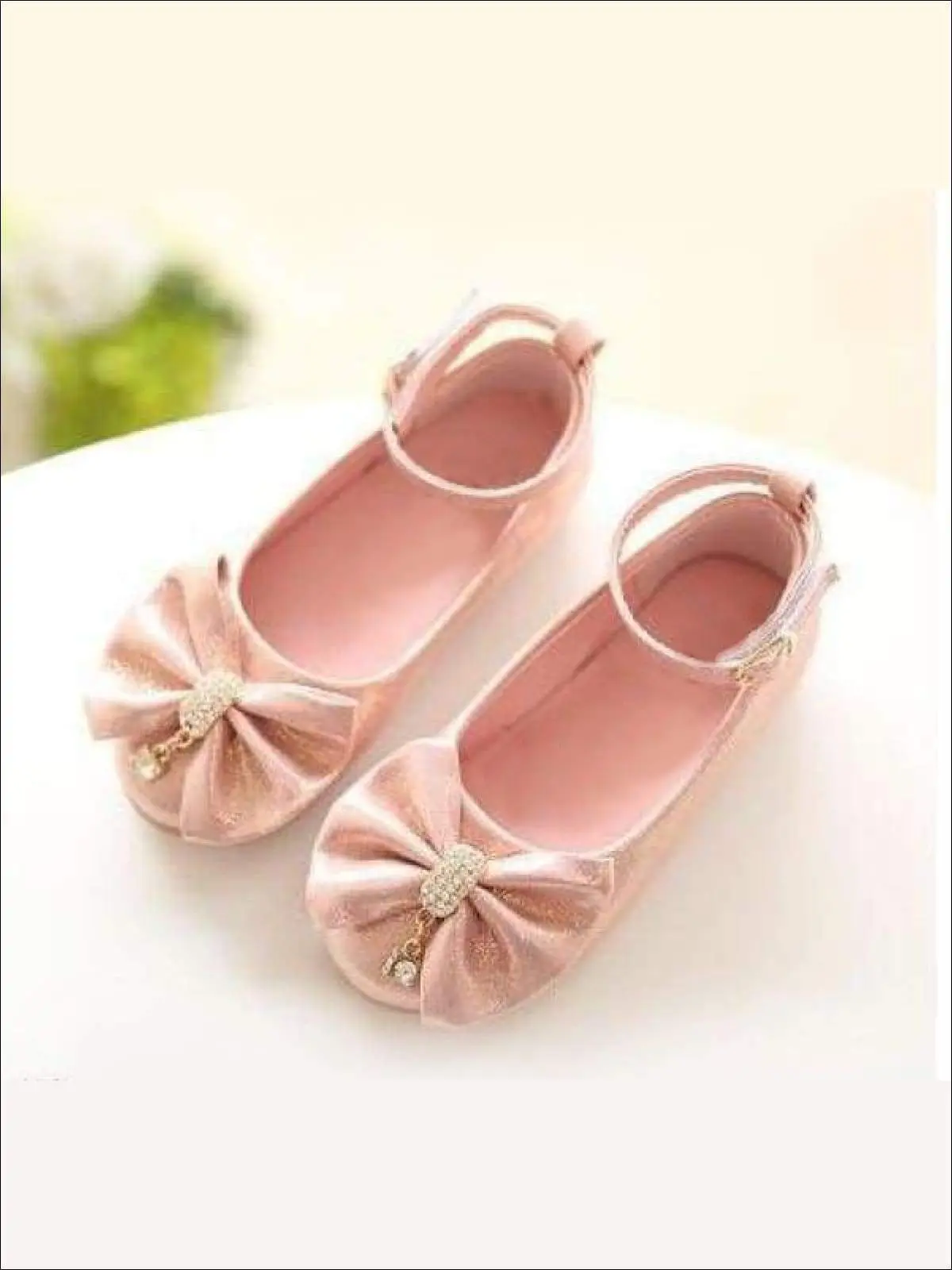 Little Royal Rhinestone Bow Flats By Liv and Mia - Image 2