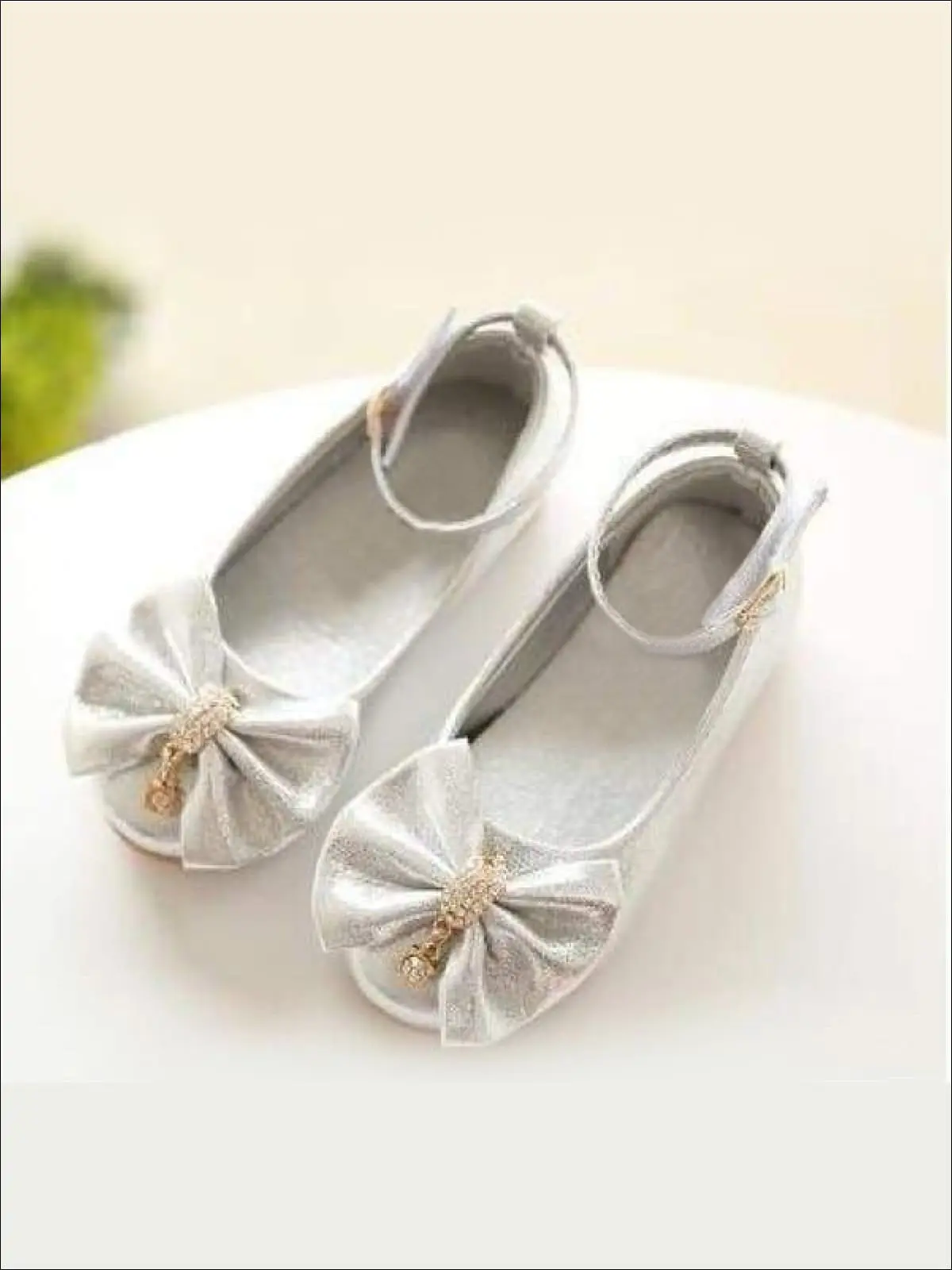 Little Royal Rhinestone Bow Flats By Liv and Mia - Image 3
