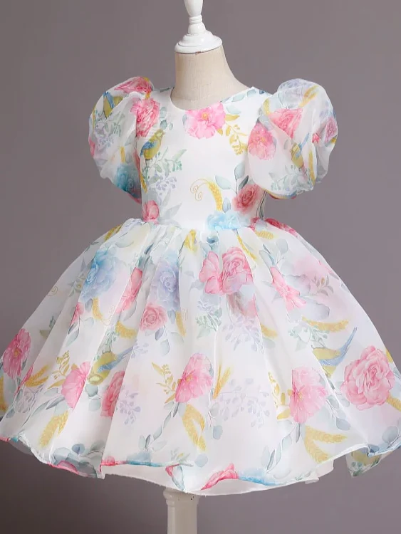 Fancy Floret Open Back Party Dress - Image 3