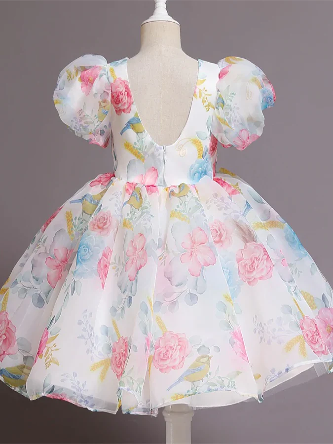 Fancy Floret Open Back Party Dress - Image 4