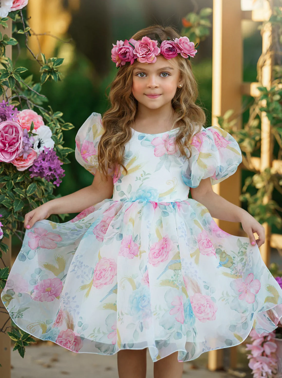 Fancy Floret Open Back Party Dress - Image 5