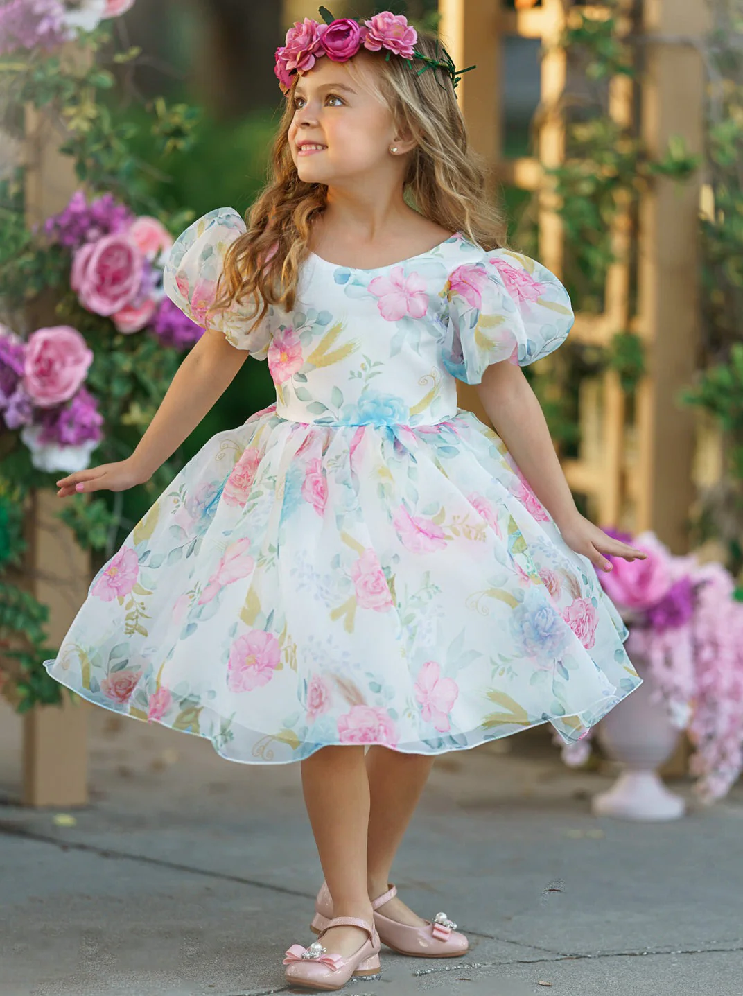 Fancy Floret Open Back Party Dress - Image 7