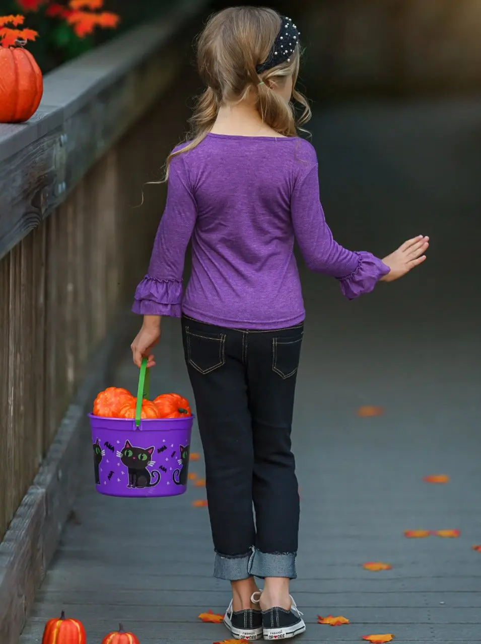 Quit Your Witchin' Top and Cuffed Jeans Set - Image 6
