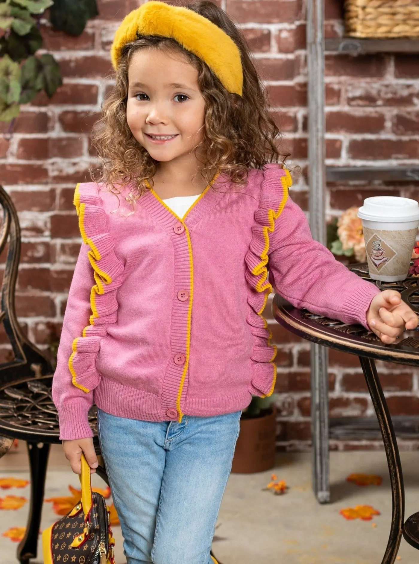 Couldn't Be Cuter Buttoned Ruffle Cardigan - Image 2