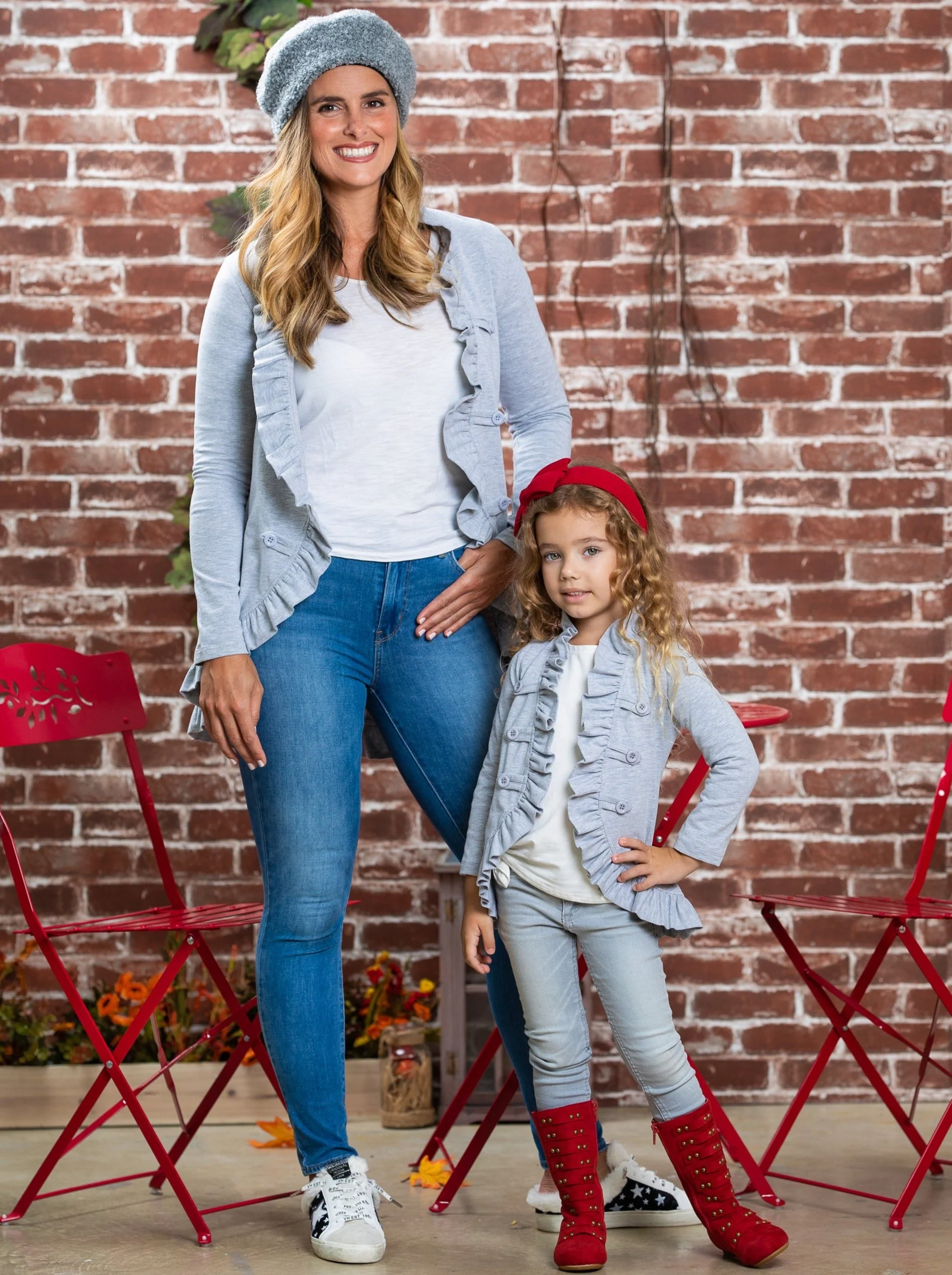 Mommy and Me Besties Blazer Ruffle Cardigan - Image 2