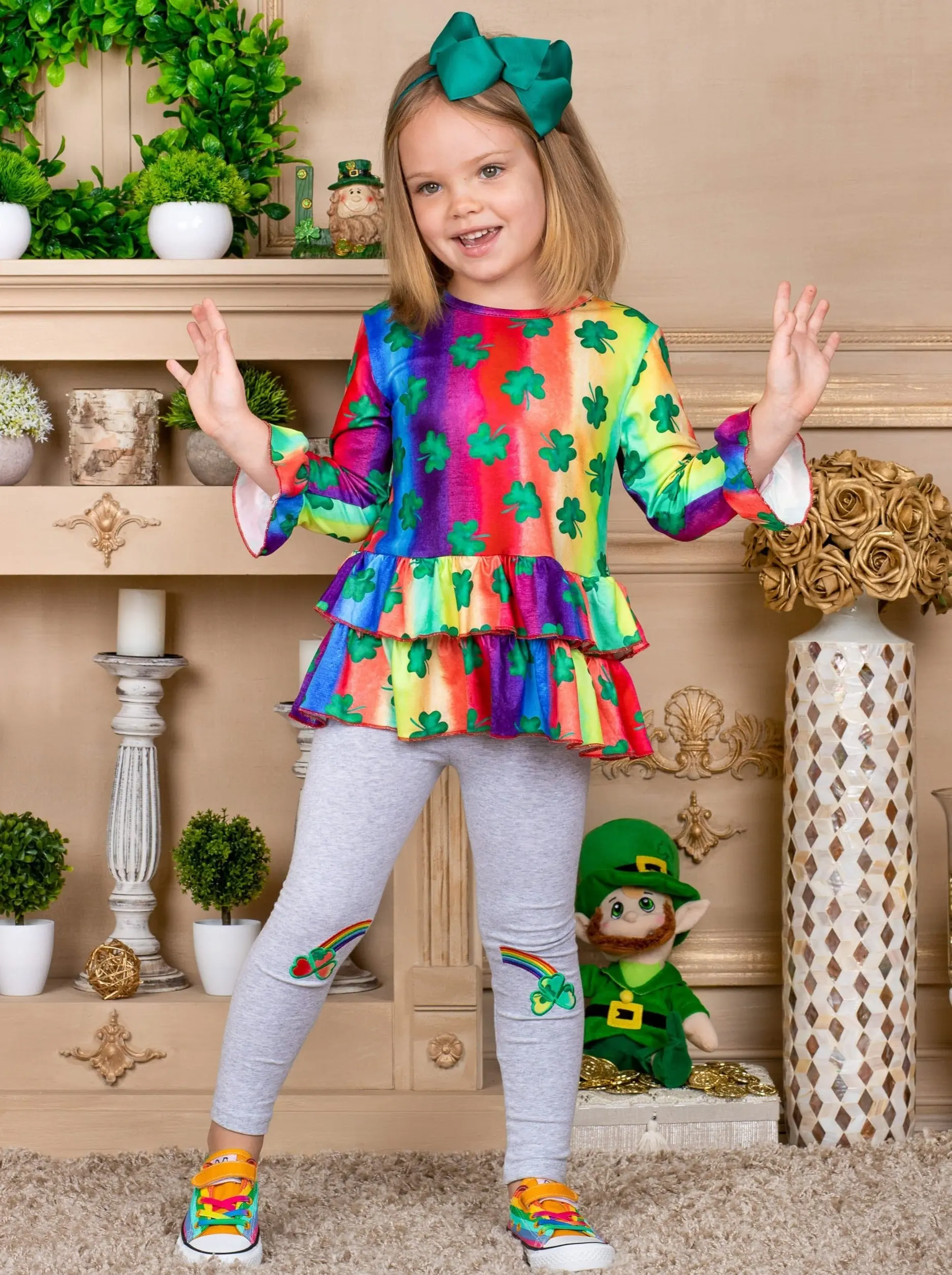 Clovers and Rainbows Legging Set - Image 2
