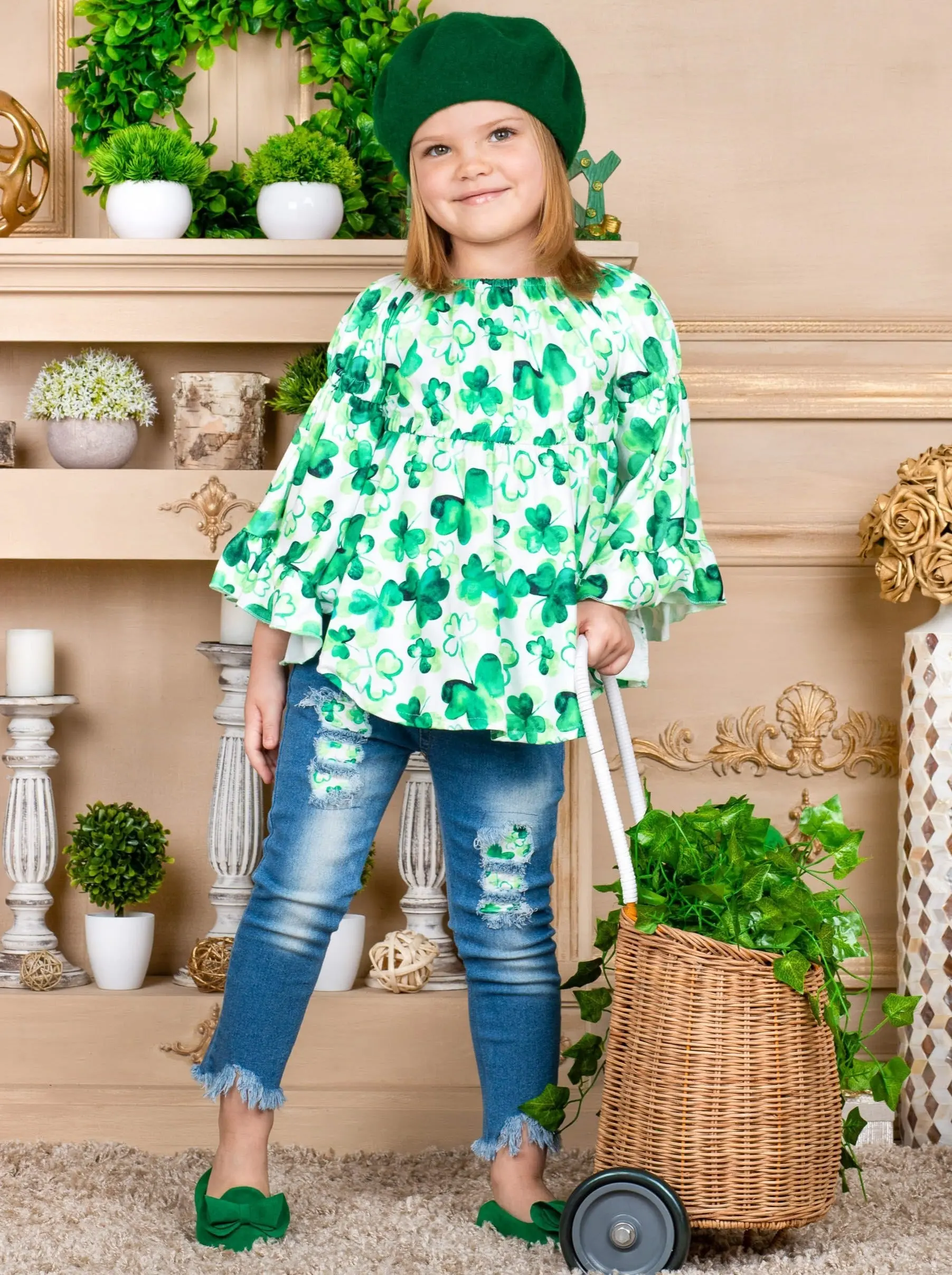 Irish Pride Patched Jeans Set - Image 4