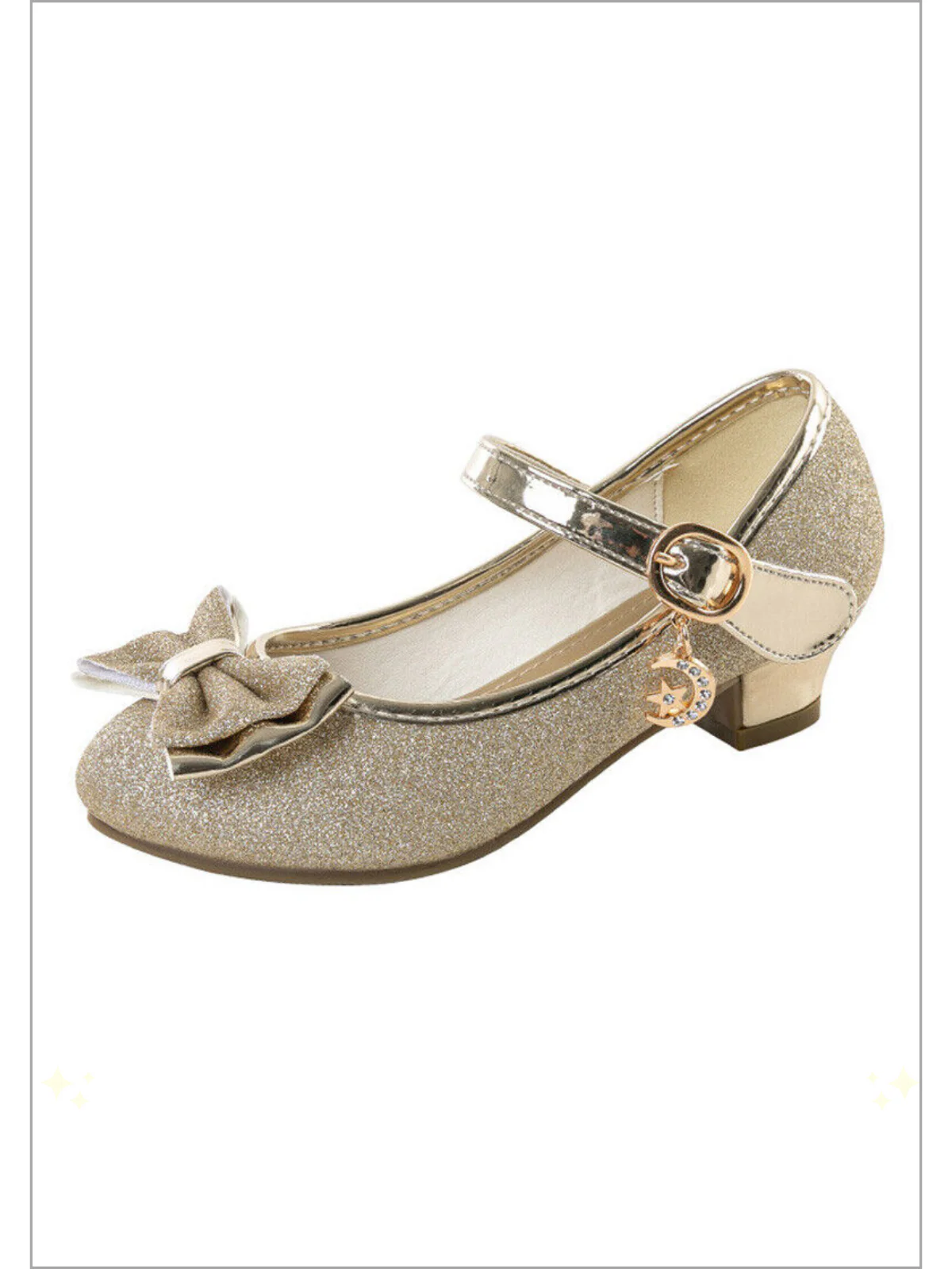 Moon and Stars Shimmer Princess Heels by Liv and Mia - Image 4
