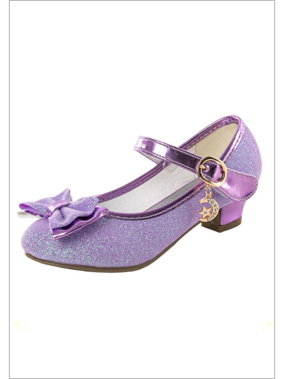 Moon and Stars Shimmer Princess Heels by Liv and Mia - Image 5