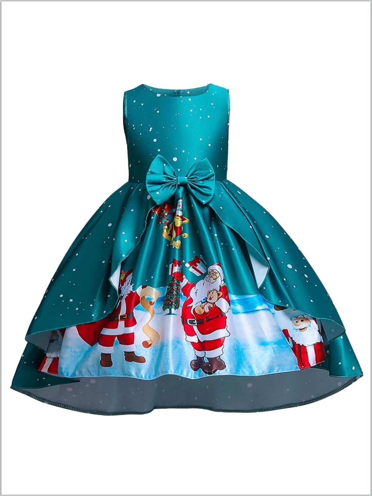 Santa Time Holiday Scene Dress - Image 3