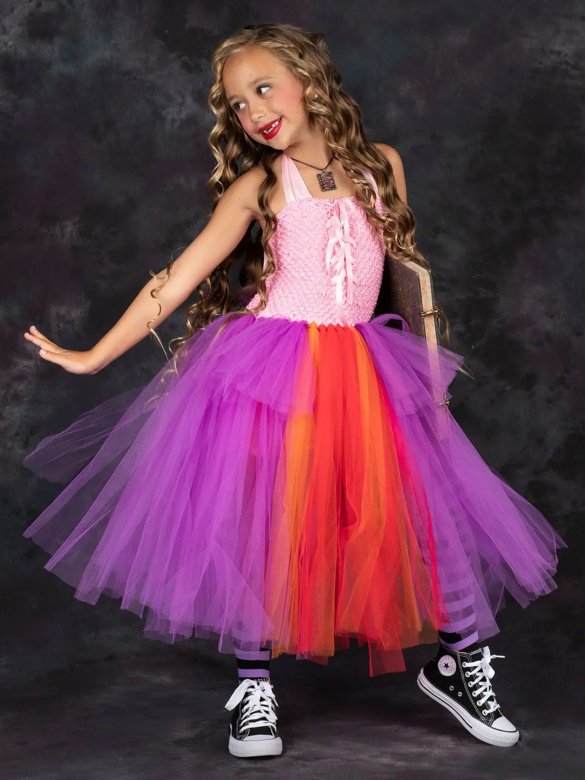 Girls Sarah Witch Tutu Costume Dress - Image 4