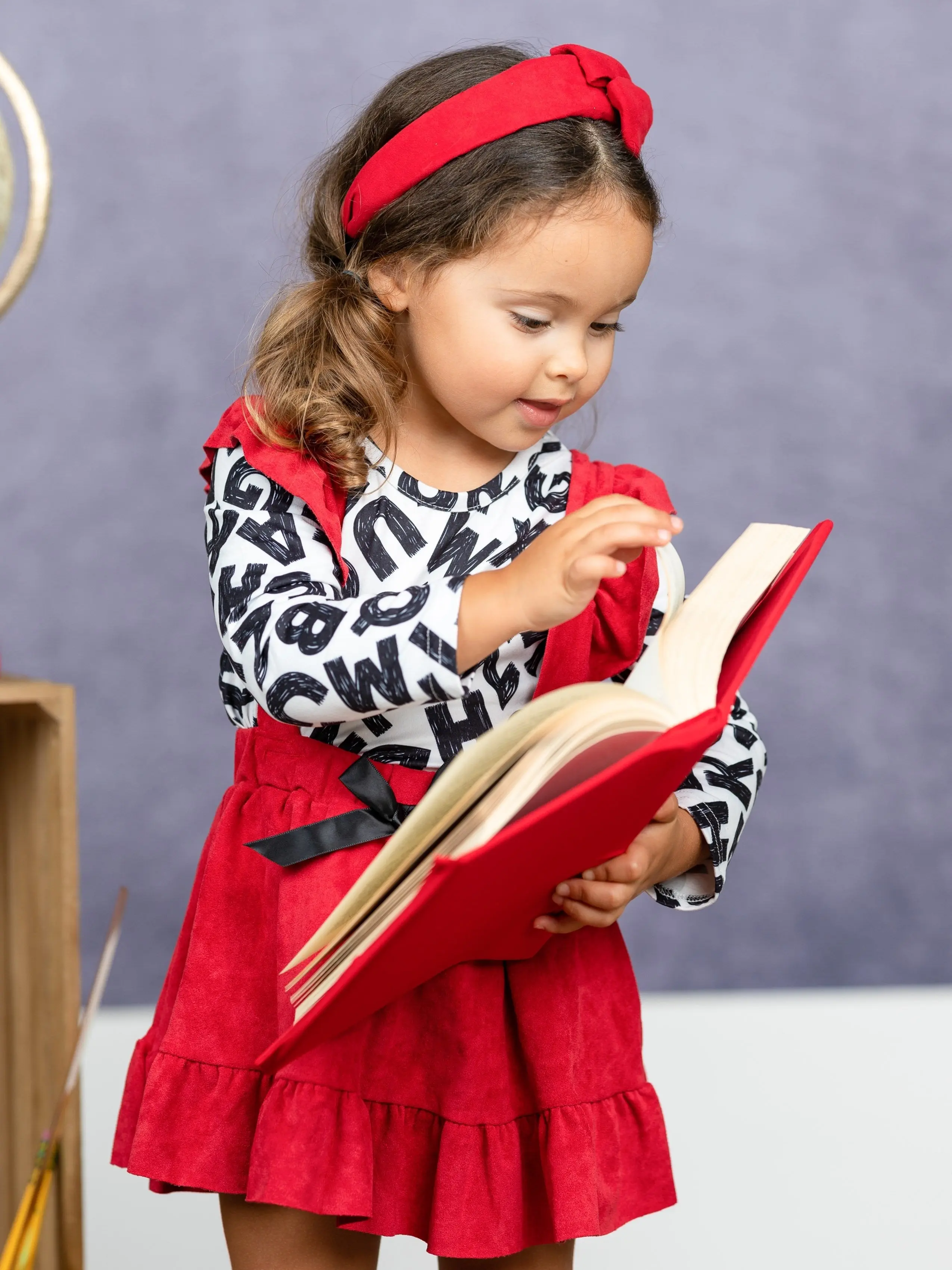 Spell With Me Ruffled Overall Skirt Set - Image 5