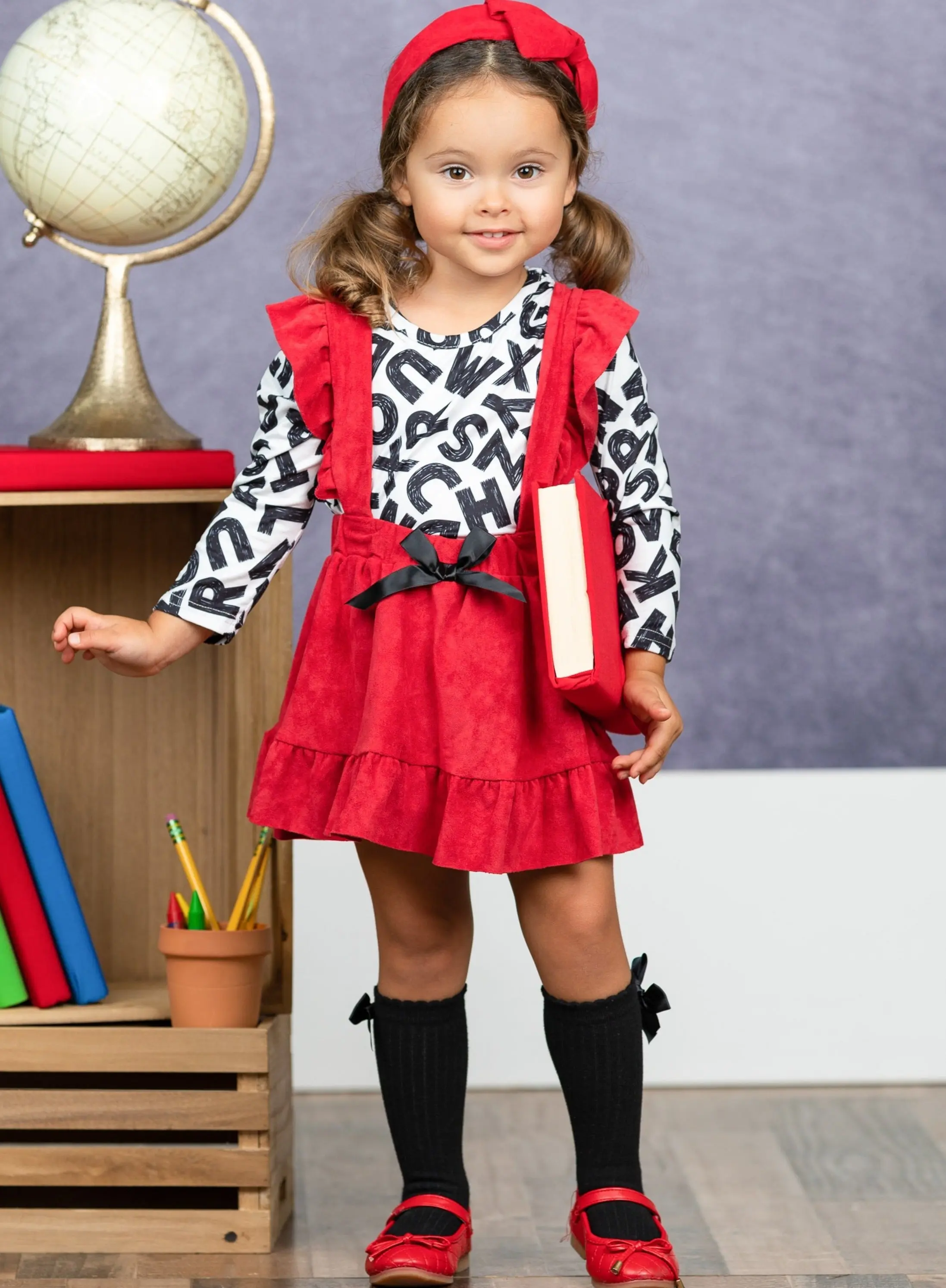 Spell With Me Ruffled Overall Skirt Set - Image 6