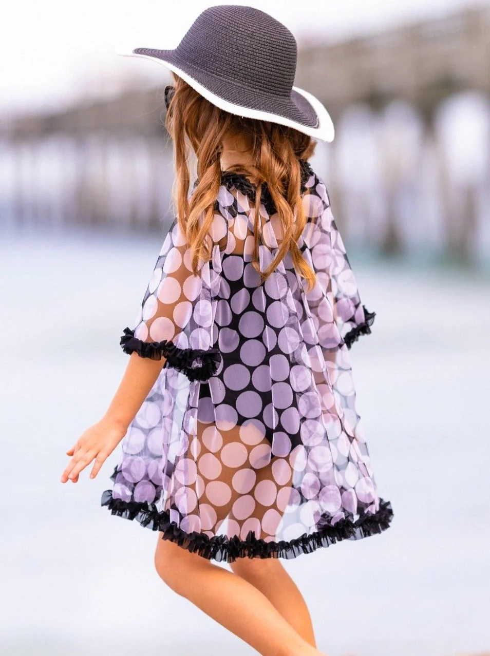 See Through The Clouds Polka Dot Cover Up - Image 2