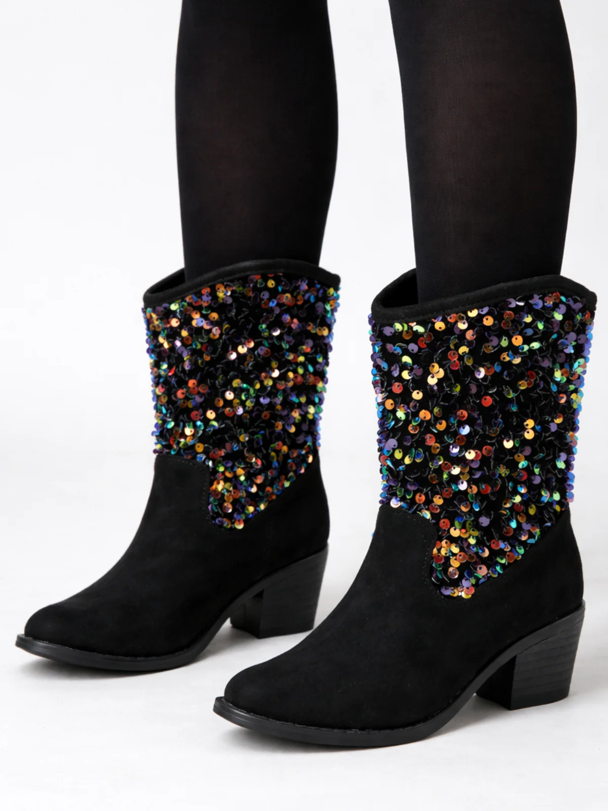 Girls Sequined Elegant Unique Boots By Liv and Mia - Image 3