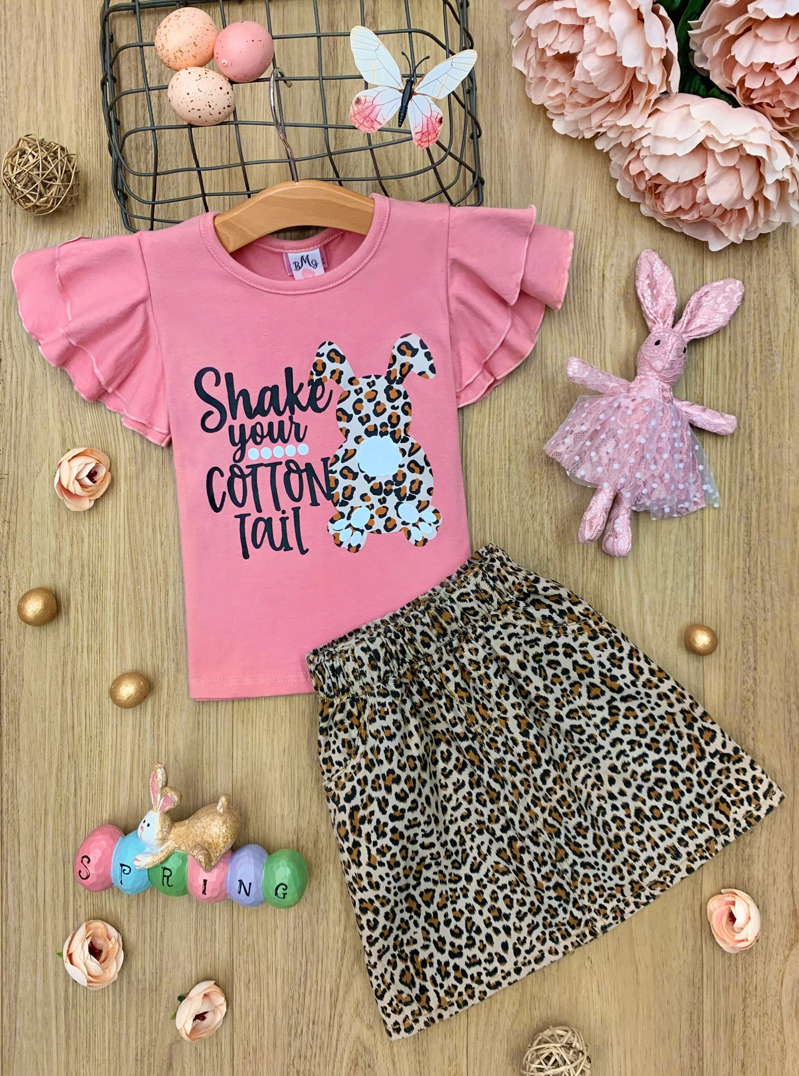 Shake Your Cotton Tail Leopard Skirt Set - Image 3